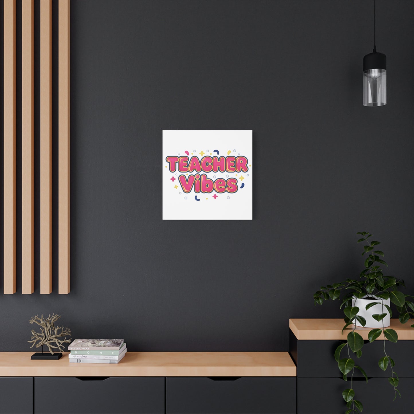Teacher Vibes Canvas | Dopamine Decor, Neon Gradient Squishy Art