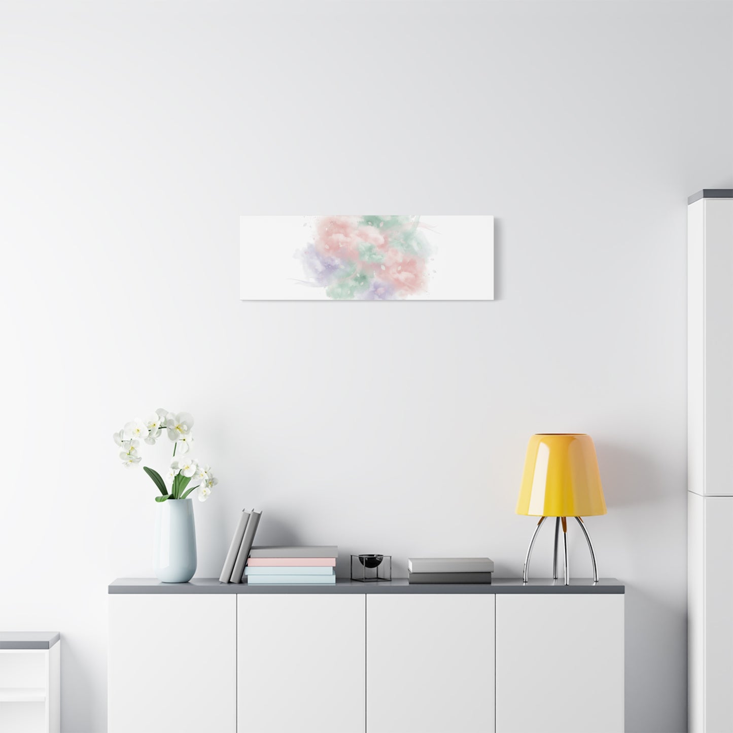 Dreamy Pastel Blossom Canvas | Matte Stretched Wall Art, pastel winter design
