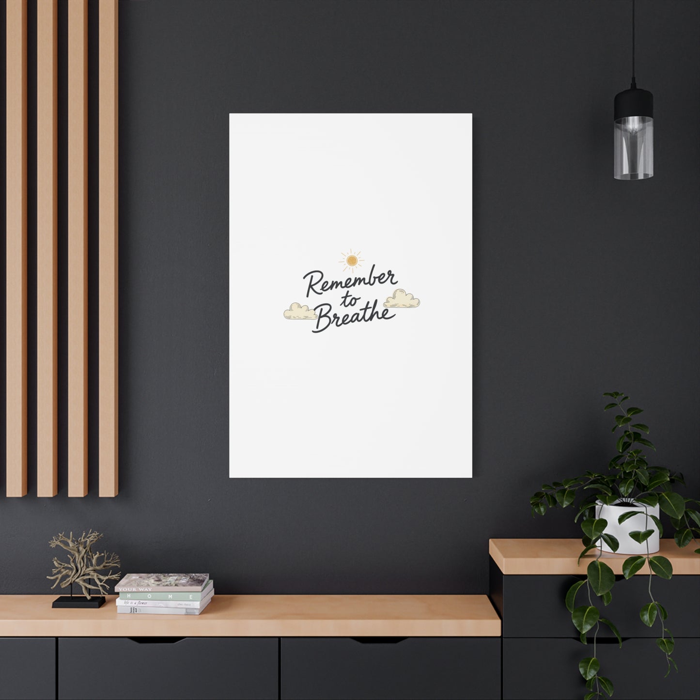 Remember to Breathe Canvas | analogue reminder, handwritten note aesthetic