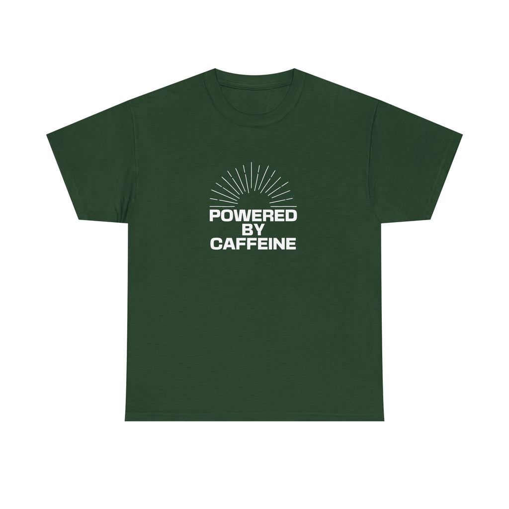 Powered by Caffeine T-Shirt — Funny Coffee Lover Tee
