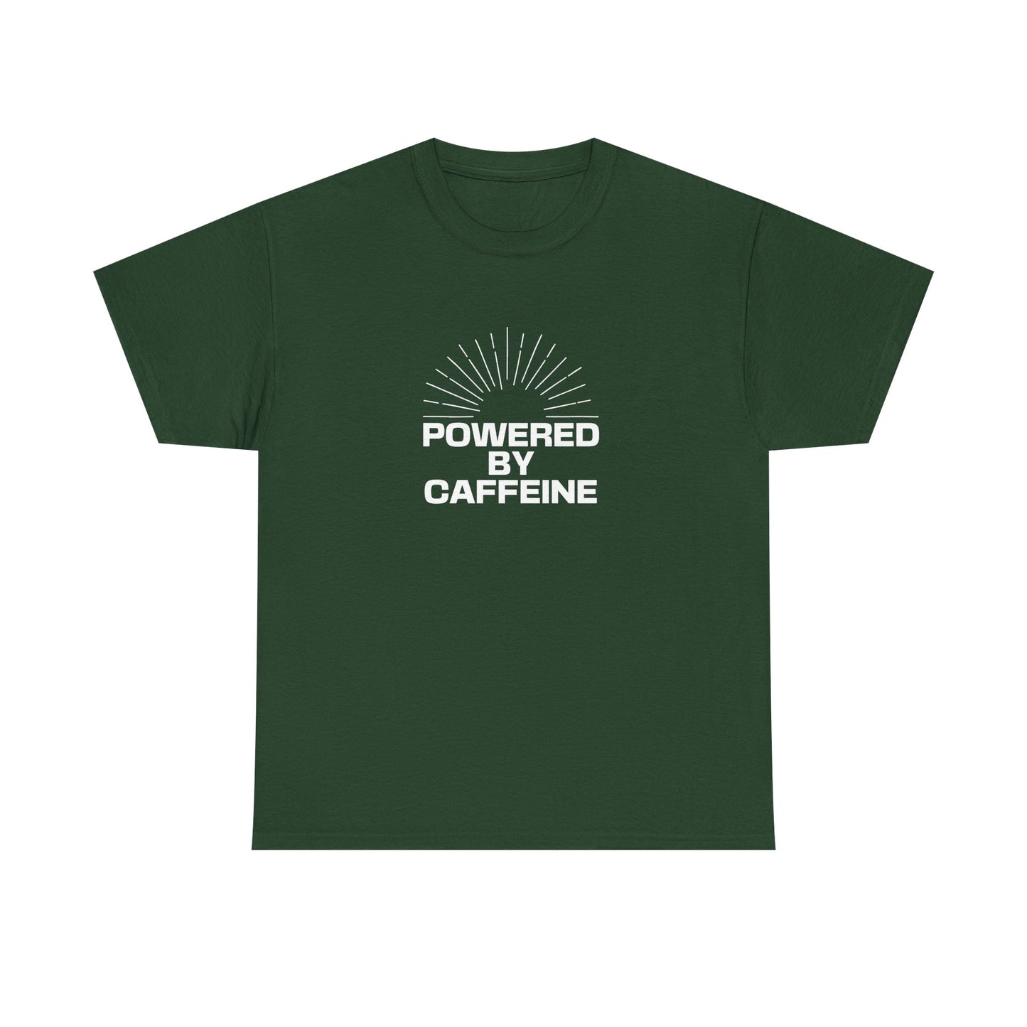 Powered by Caffeine T-Shirt — Funny Coffee Lover Tee