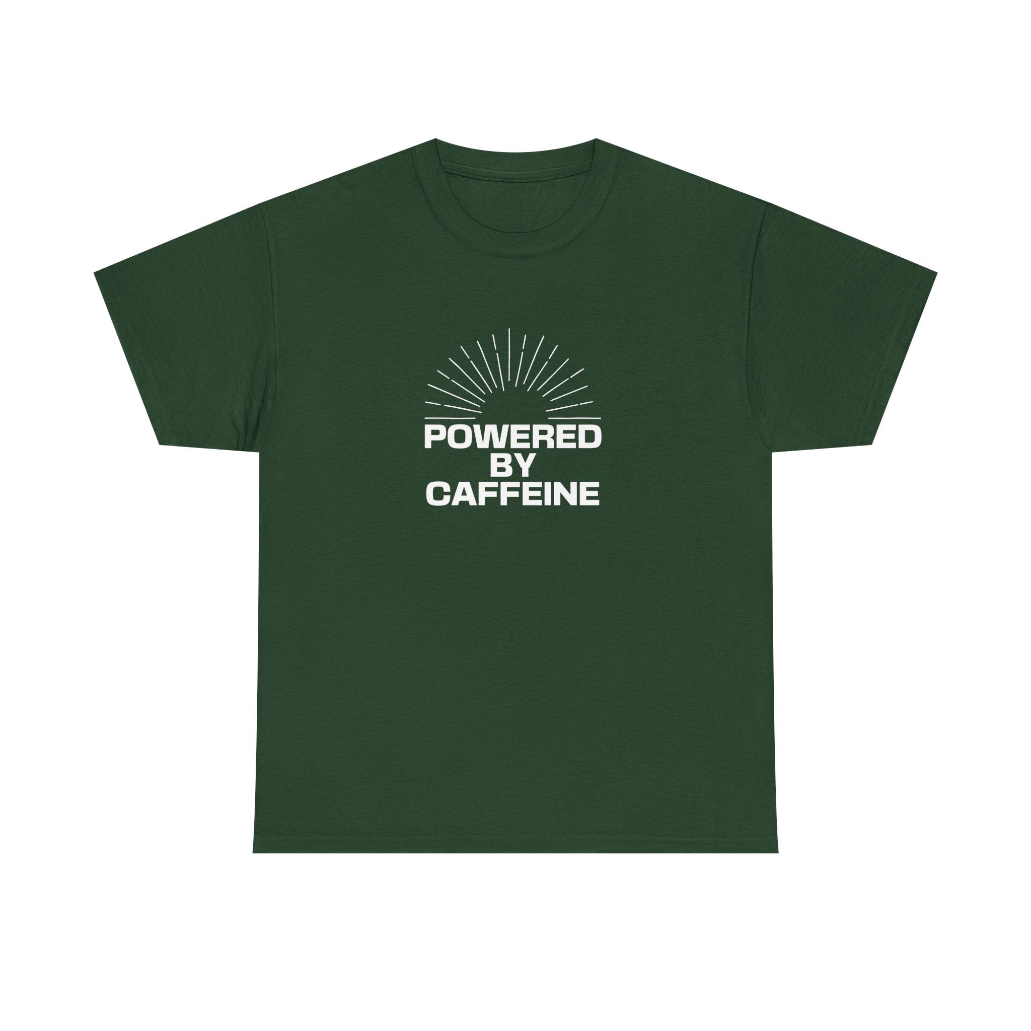 Powered by Caffeine T-Shirt — Funny Coffee Lover Tee