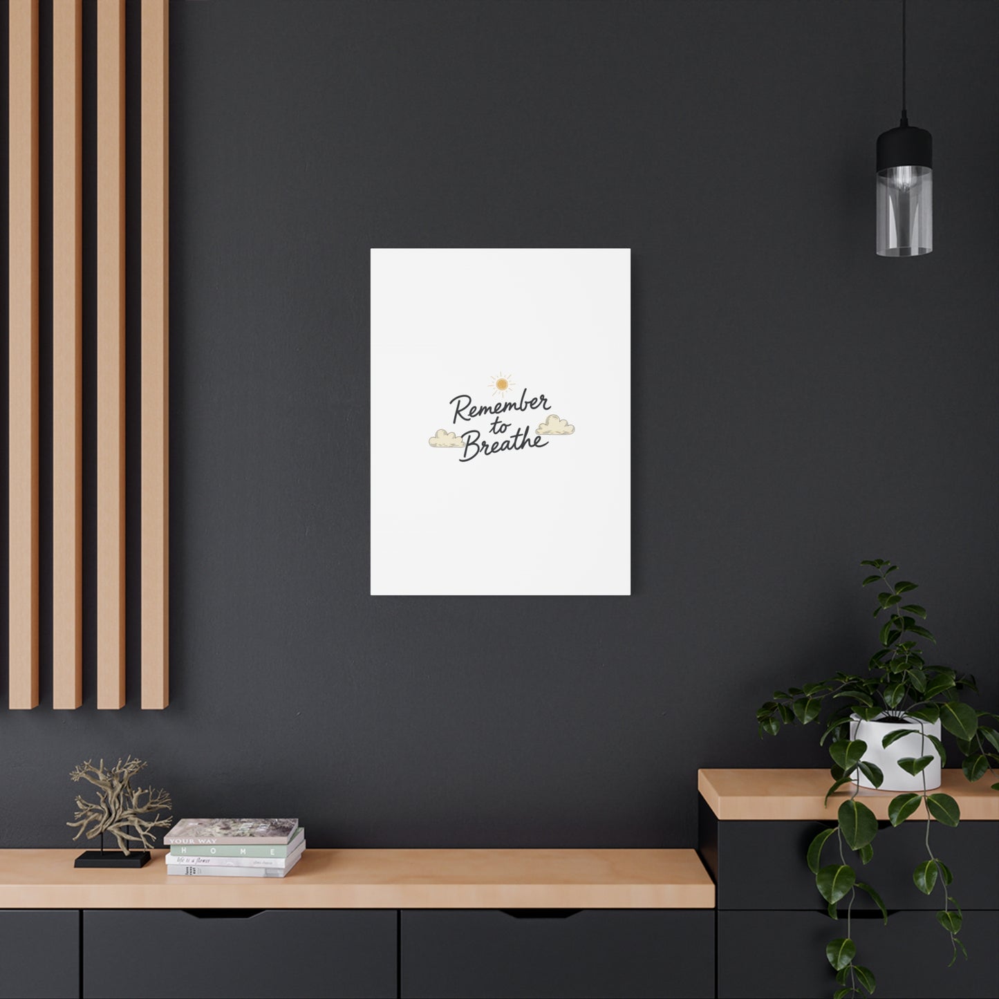 Remember to Breathe Canvas | analogue reminder, handwritten note aesthetic
