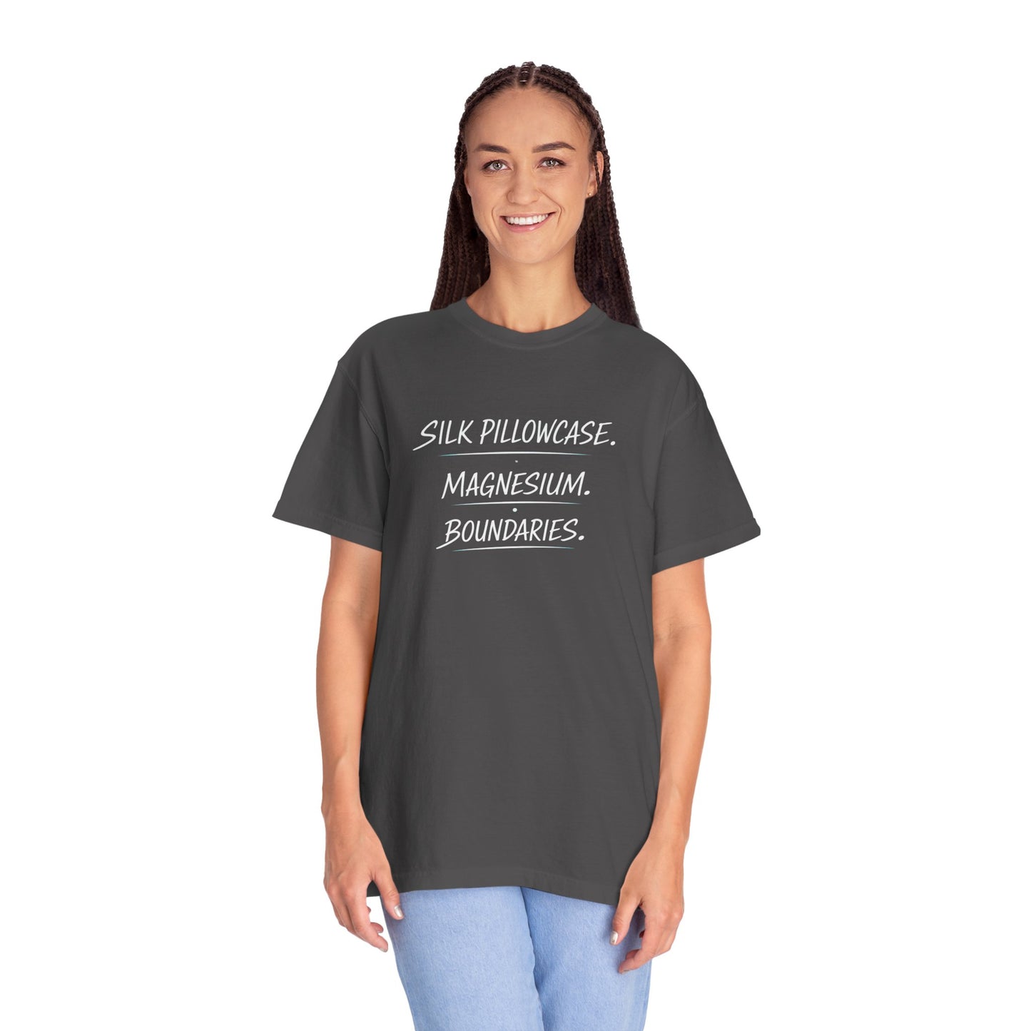 Silk Pillowcase. Magnesium. Boundaries T-Shirt