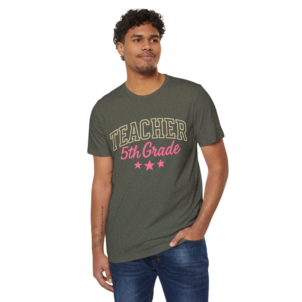 Teacher 5th Grade T-Shirt – Retro School Staff Gift