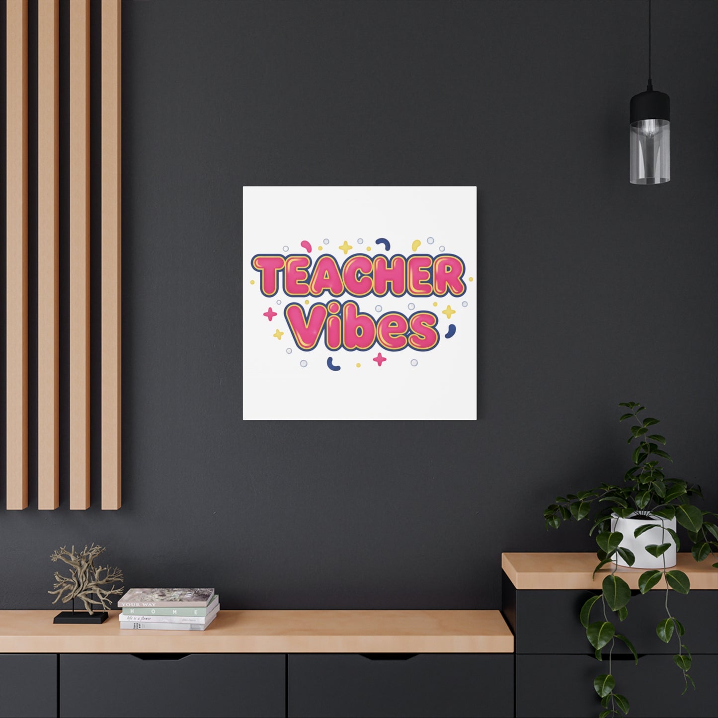 Teacher Vibes Canvas | Dopamine Decor, Neon Gradient Squishy Art