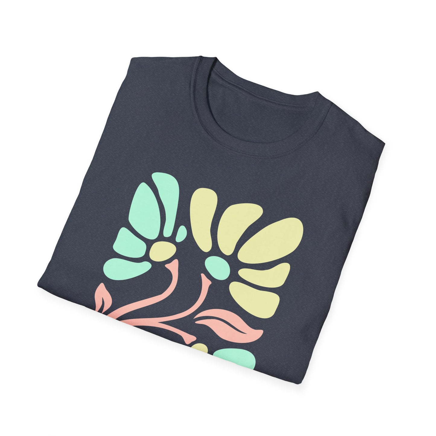 Teach Peace Floral T-Shirt — Retro Pastel Flower Graphic Tee