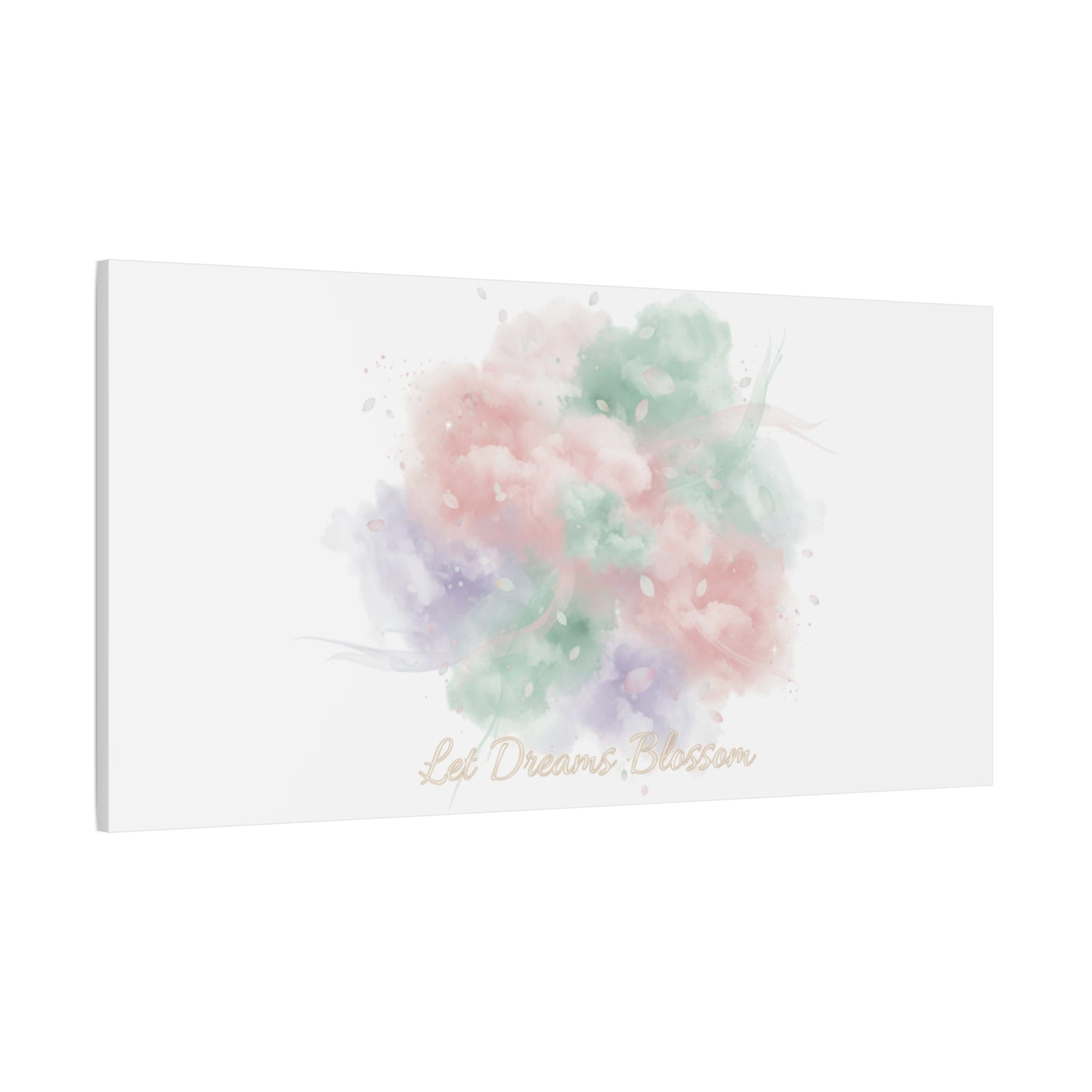 Dreamy Pastel Blossom Canvas | Matte Stretched Wall Art, pastel winter design