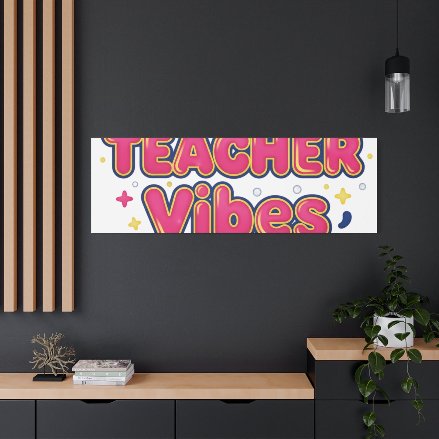 Teacher Vibes Canvas | Dopamine Decor, Neon Gradient Squishy Art