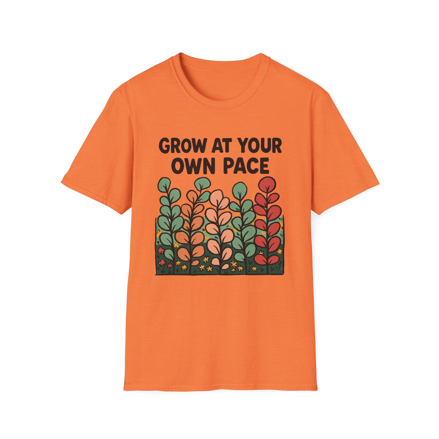 Grow at Your Own Pace Shirt – Retro Floral Graphic Tee, Comfort Colors Inspired, Growth Mindset T-Shirt for Women, Teachers & Everyday Wear