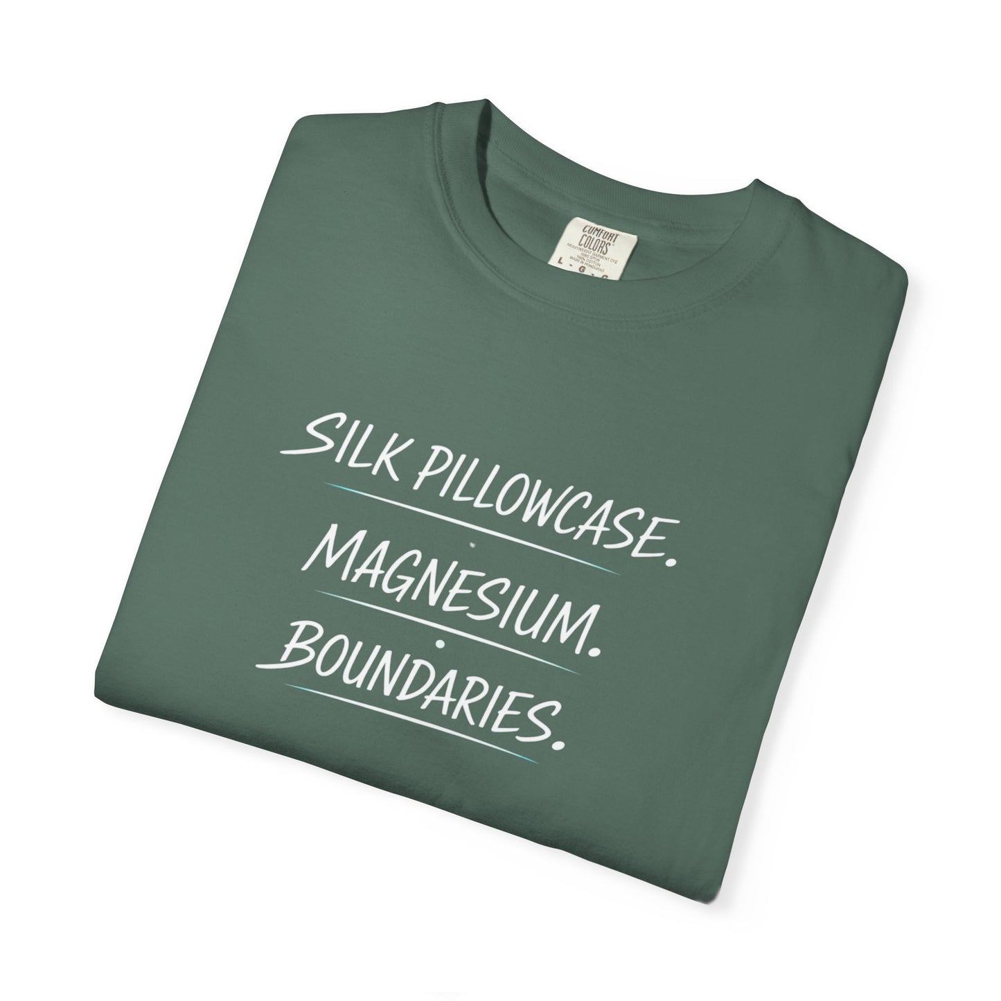 Silk Pillowcase. Magnesium. Boundaries T-Shirt