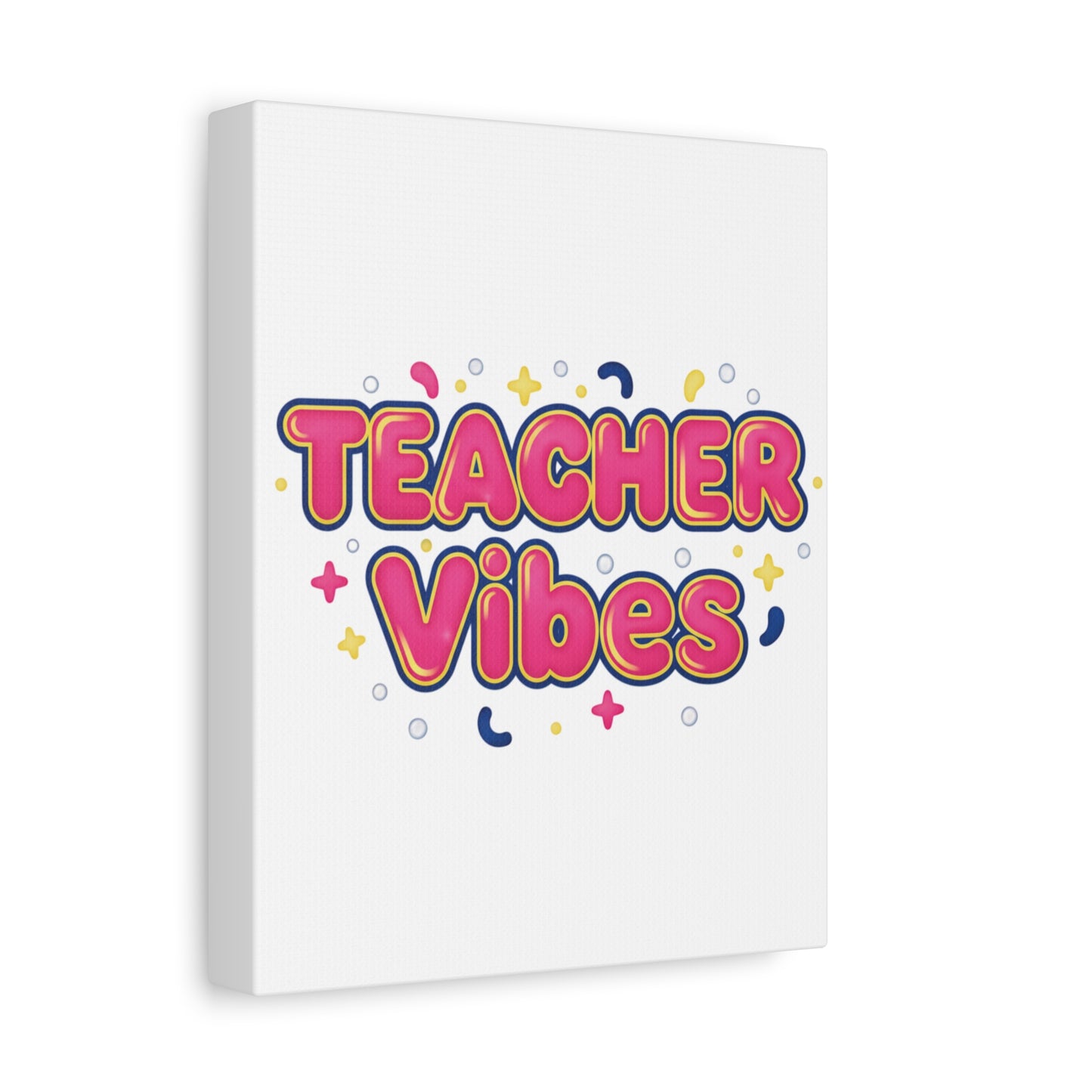 Teacher Vibes Canvas | Dopamine Decor, Neon Gradient Squishy Art