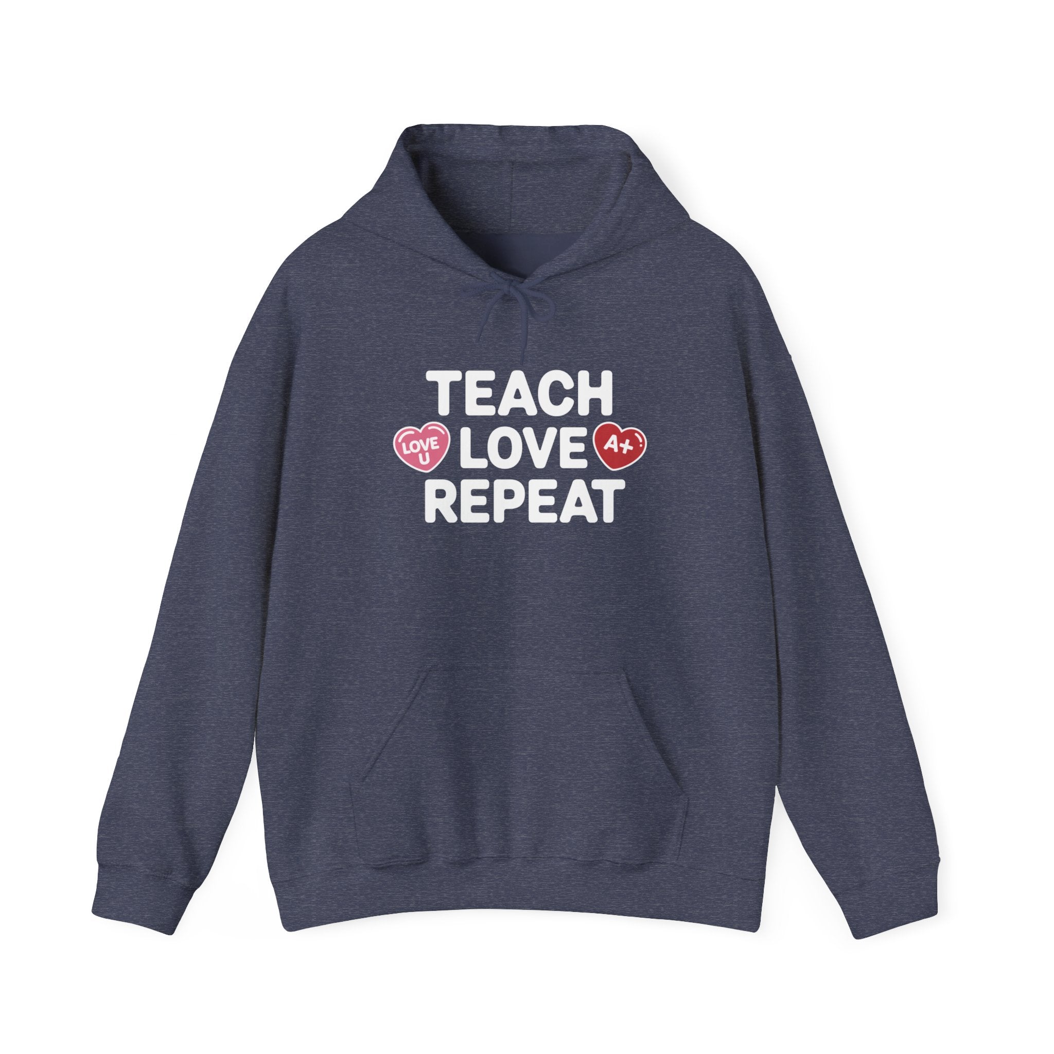 Teacher Hoodie — "Teach Love Repeat" Cozy Educator Sweatshirt