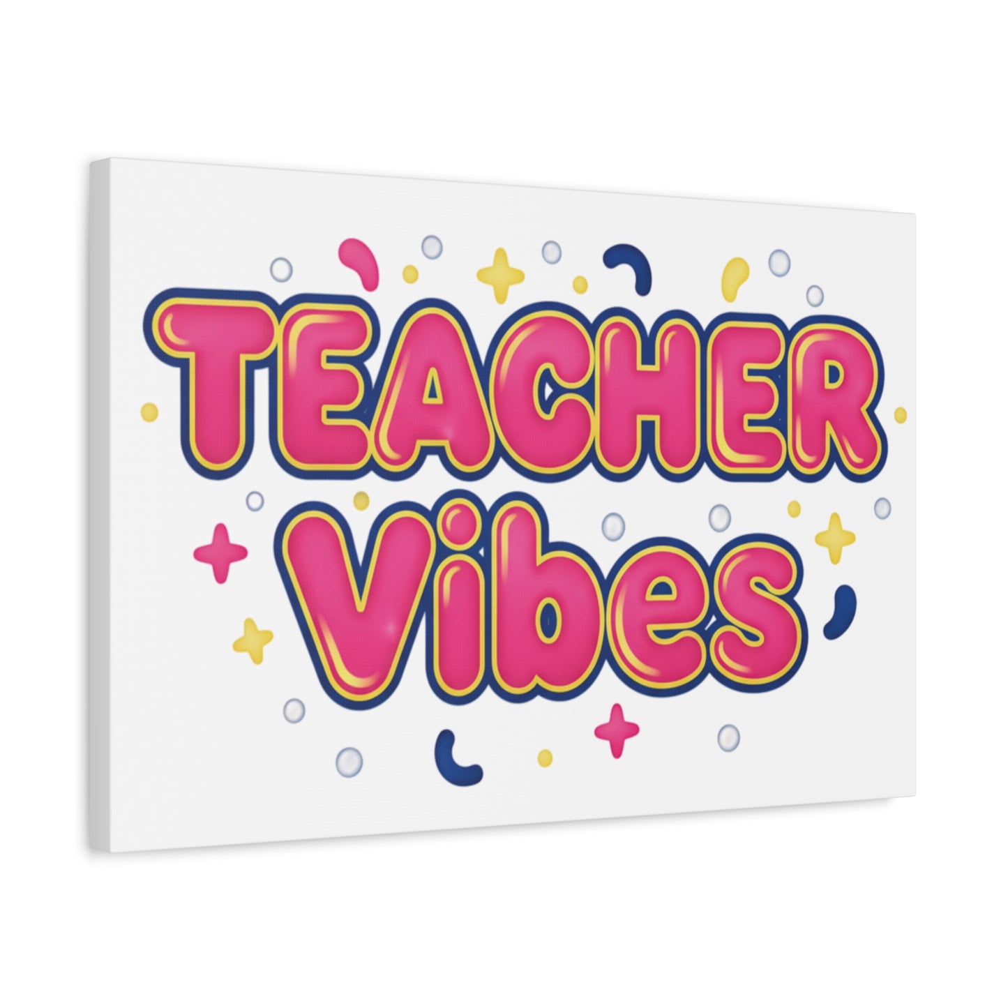Teacher Vibes Canvas | Dopamine Decor, Neon Gradient Squishy Art