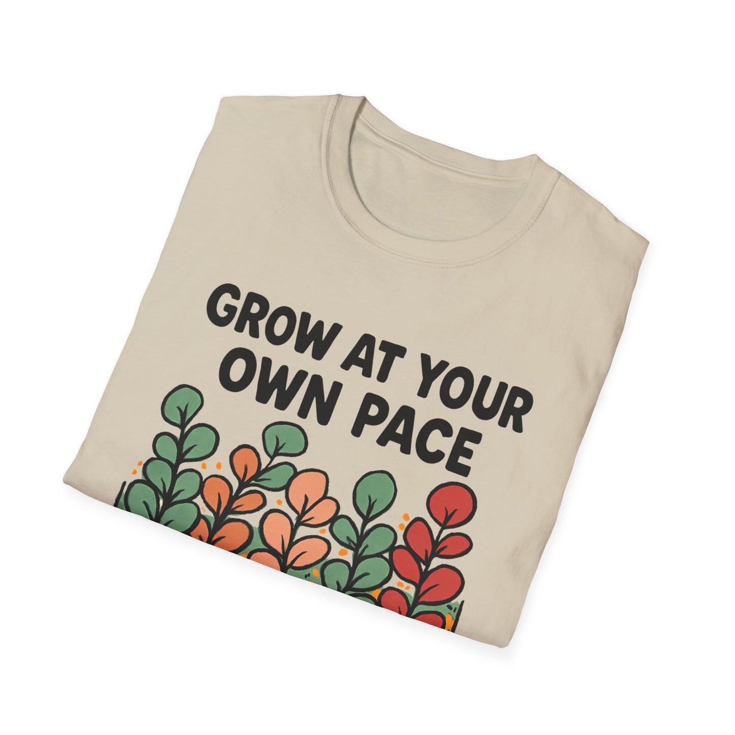 Grow at Your Own Pace Shirt – Retro Floral Graphic Tee, Comfort Colors Inspired, Growth Mindset T-Shirt for Women, Teachers & Everyday Wear
