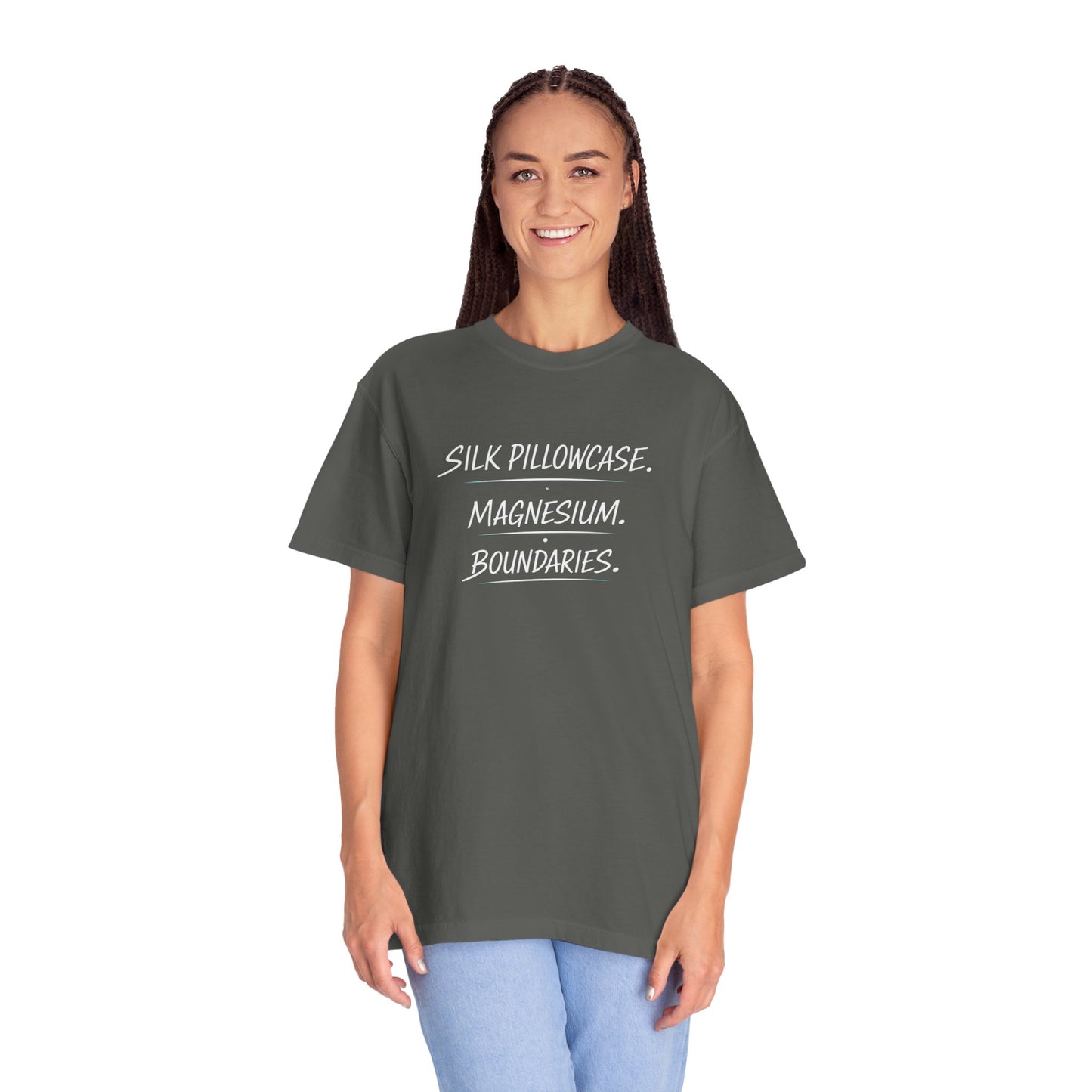 Silk Pillowcase. Magnesium. Boundaries T-Shirt