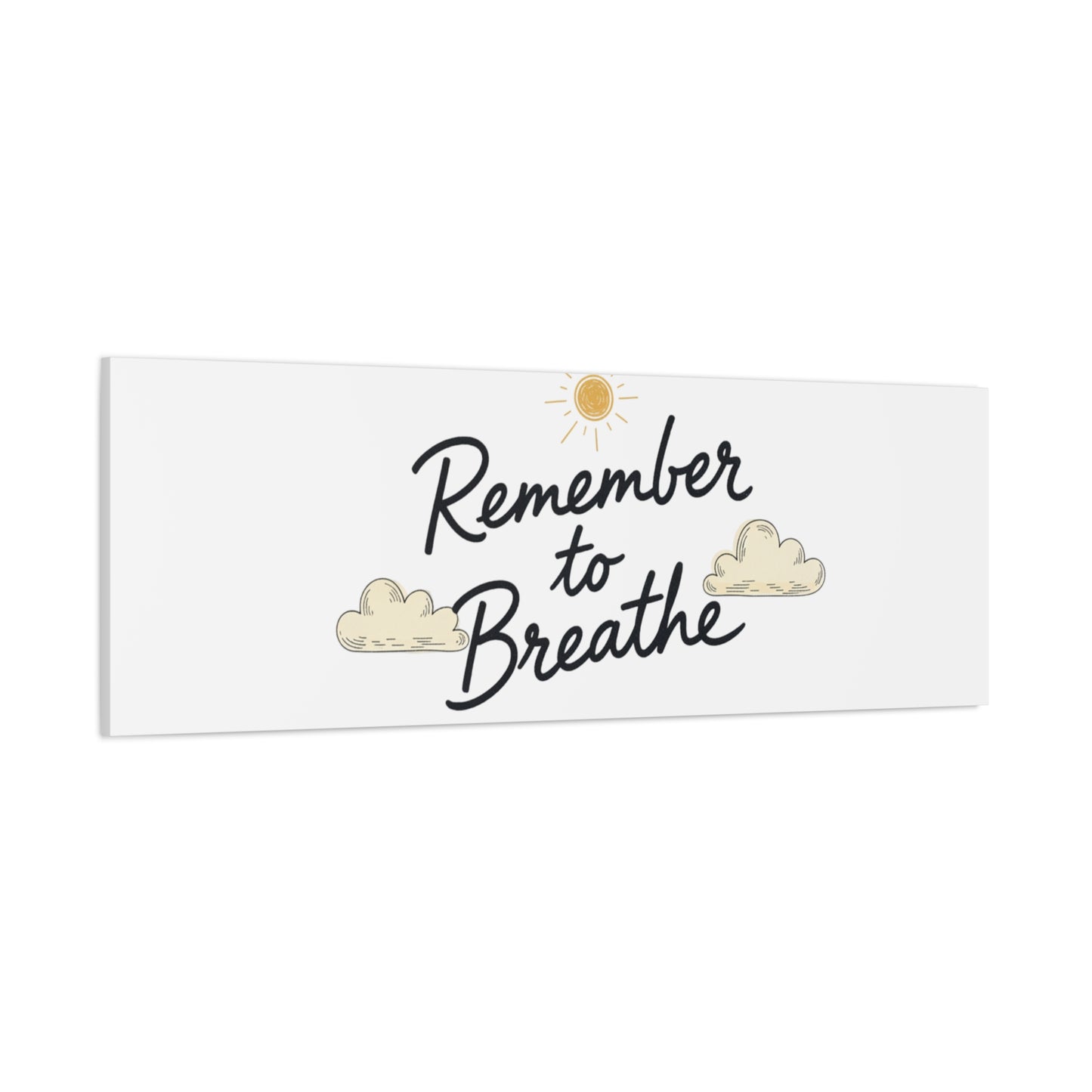 Remember to Breathe Canvas | analogue reminder, handwritten note aesthetic