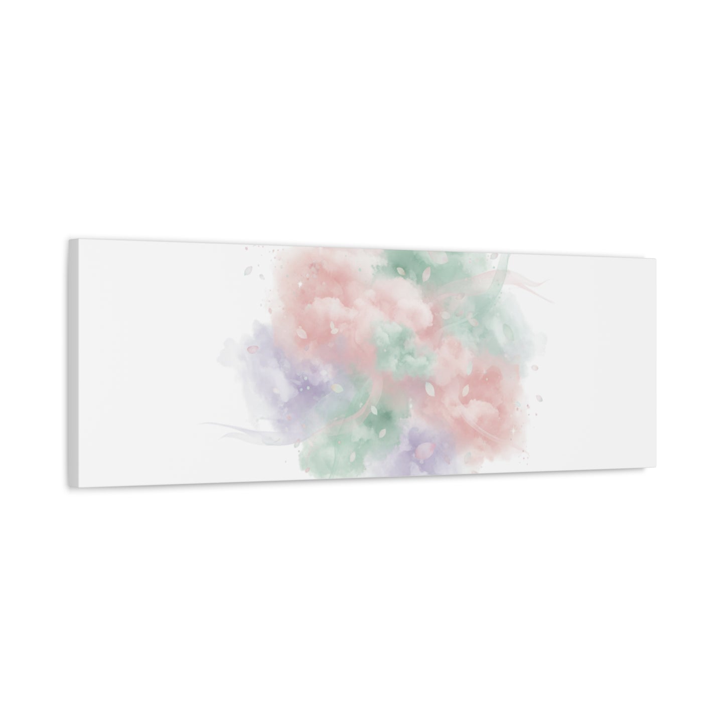 Dreamy Pastel Blossom Canvas | Matte Stretched Wall Art, pastel winter design