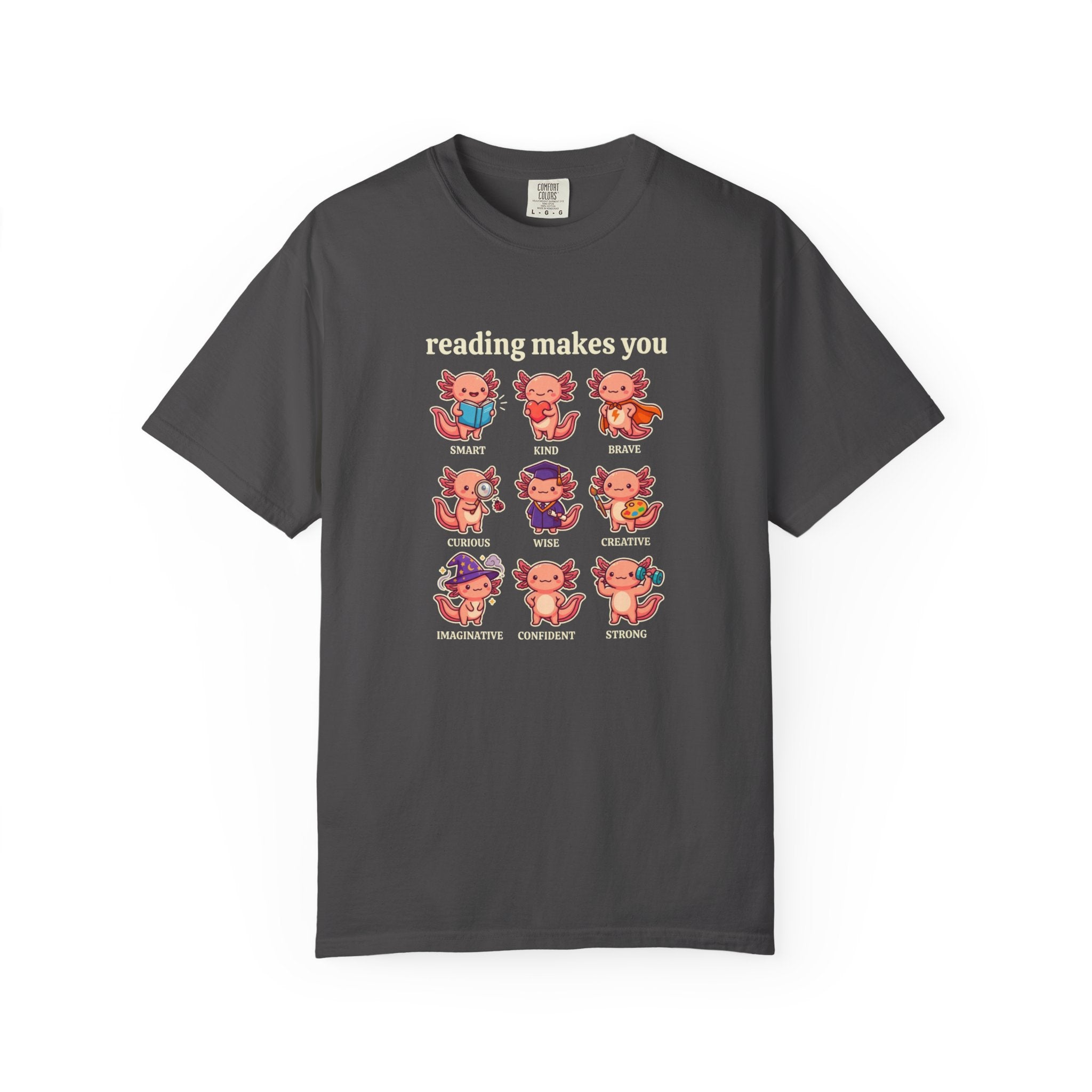Axolotl Reading Makes You T‑Shirt
