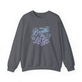 Crewneck Sweatshirt — “Breathe In, Let Go” Relaxation Graphic Pullover