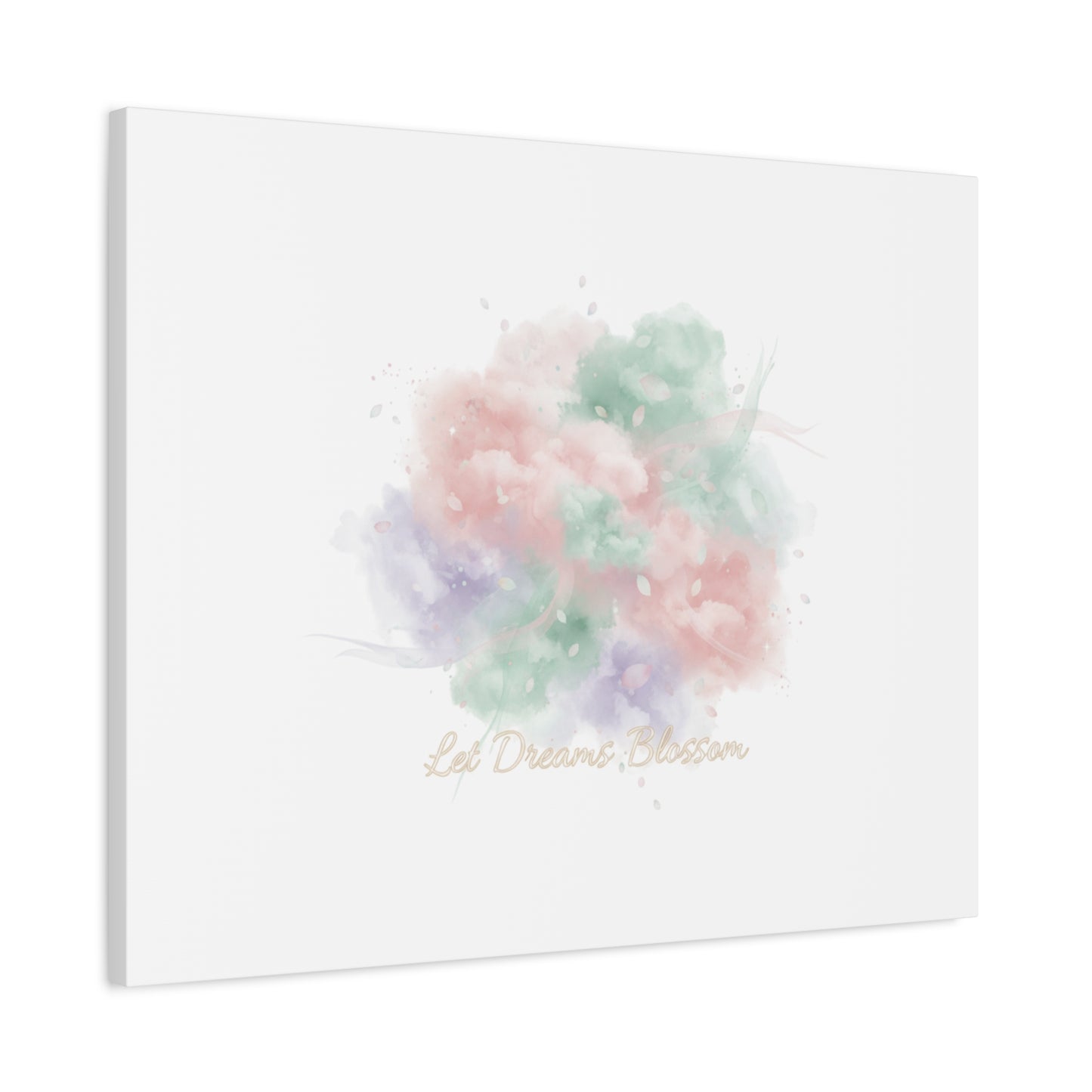 Dreamy Pastel Blossom Canvas | Matte Stretched Wall Art, pastel winter design