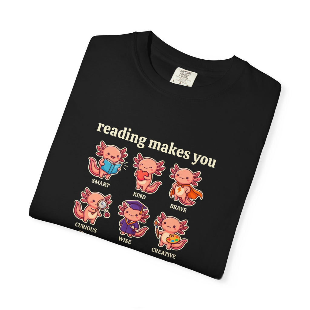 Axolotl Reading Makes You T‑Shirt