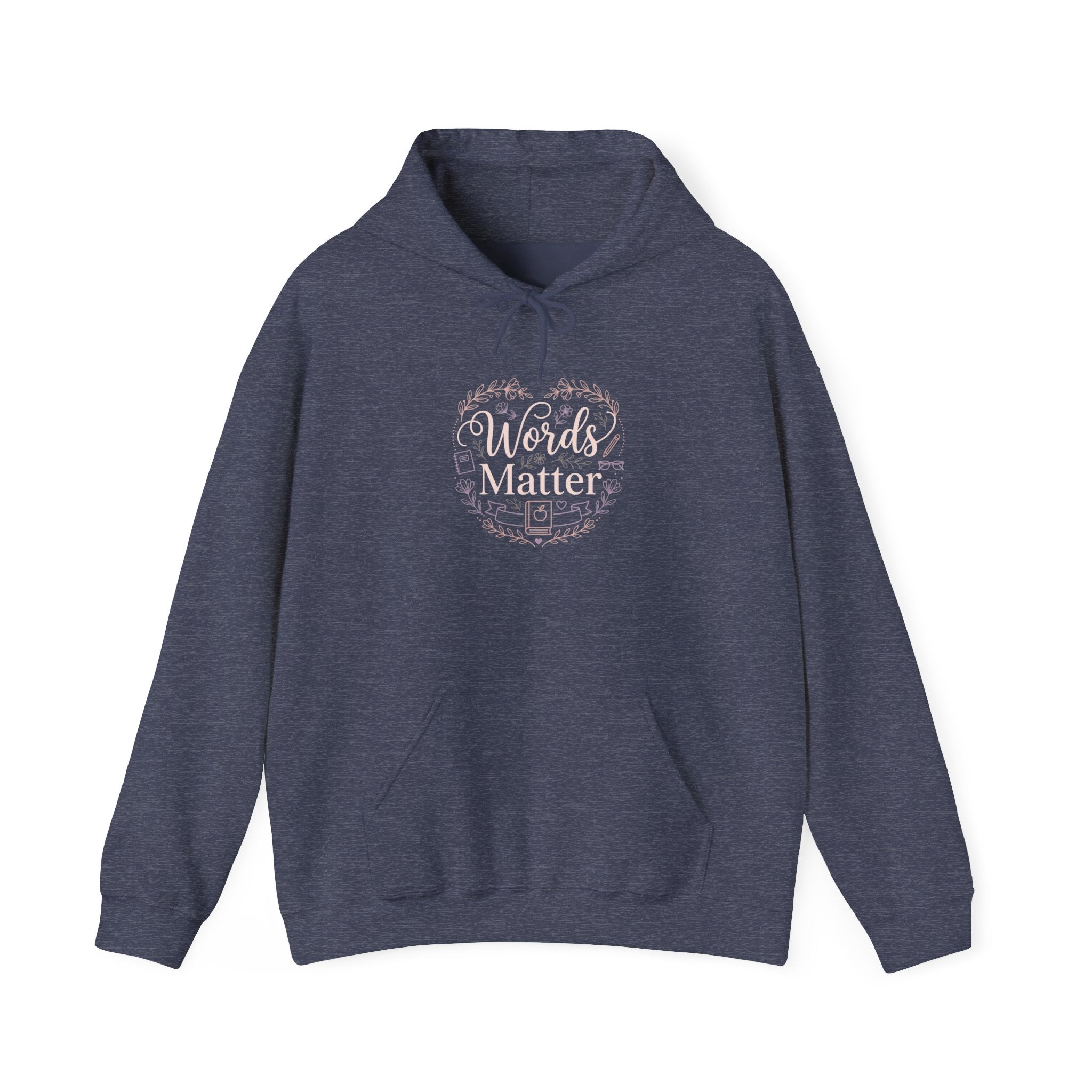 Words Matter Hoodie — Inspirational Floral Typography Sweatshirt