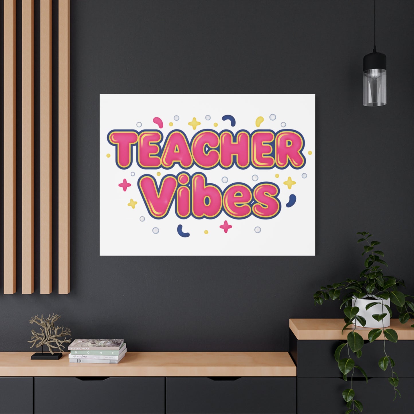 Teacher Vibes Canvas | Dopamine Decor, Neon Gradient Squishy Art