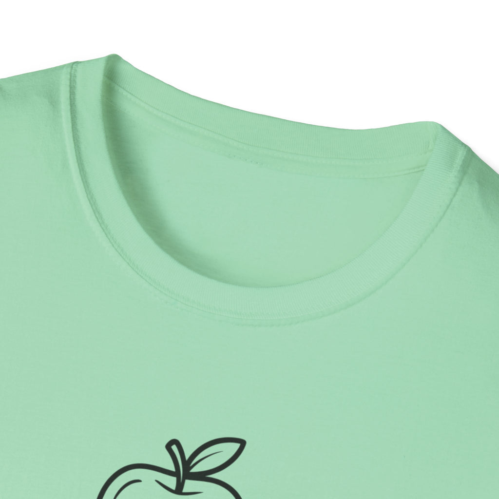 Teacher Apple Stack T‑Shirt — Minimalist Books & Apple Tee for Educators