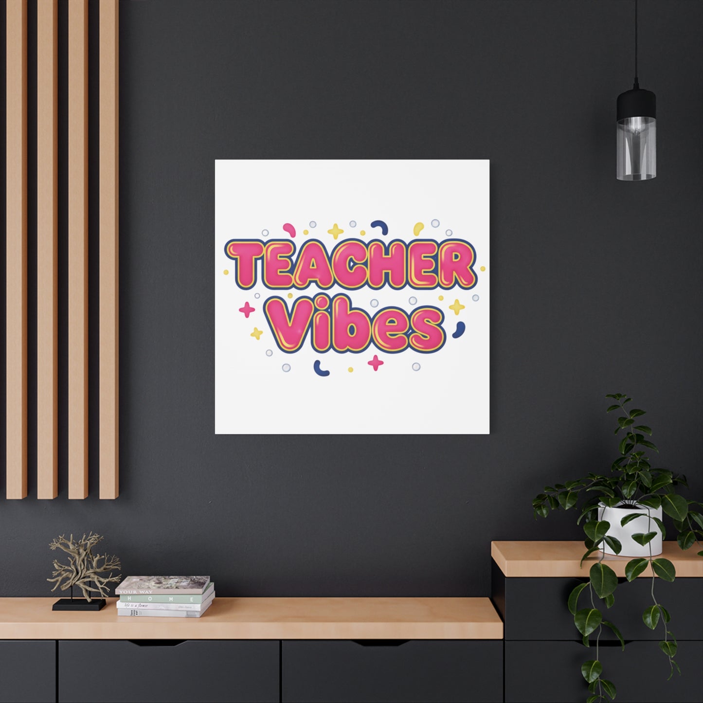 Teacher Vibes Canvas | Dopamine Decor, Neon Gradient Squishy Art