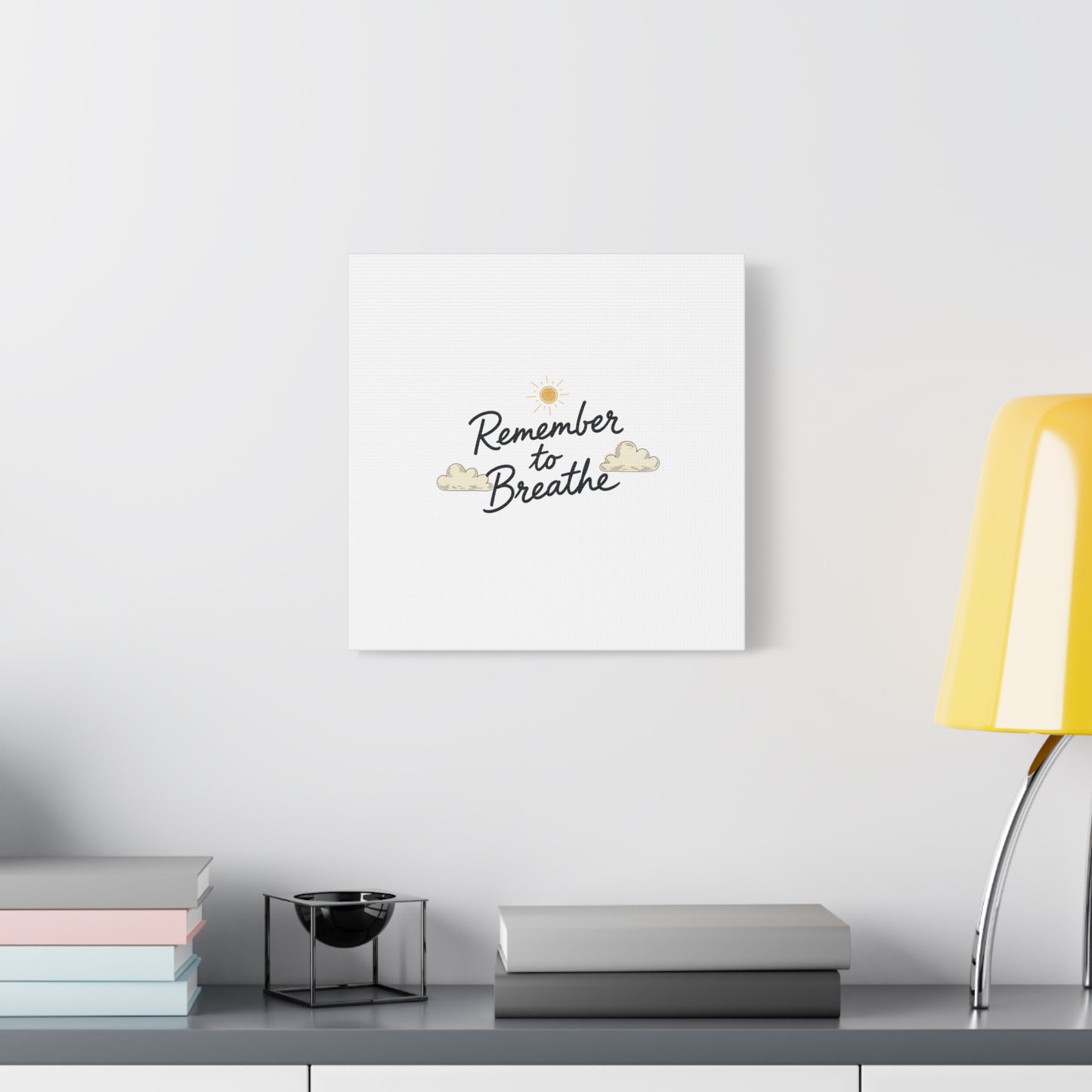 Remember to Breathe Canvas | analogue reminder, handwritten note aesthetic