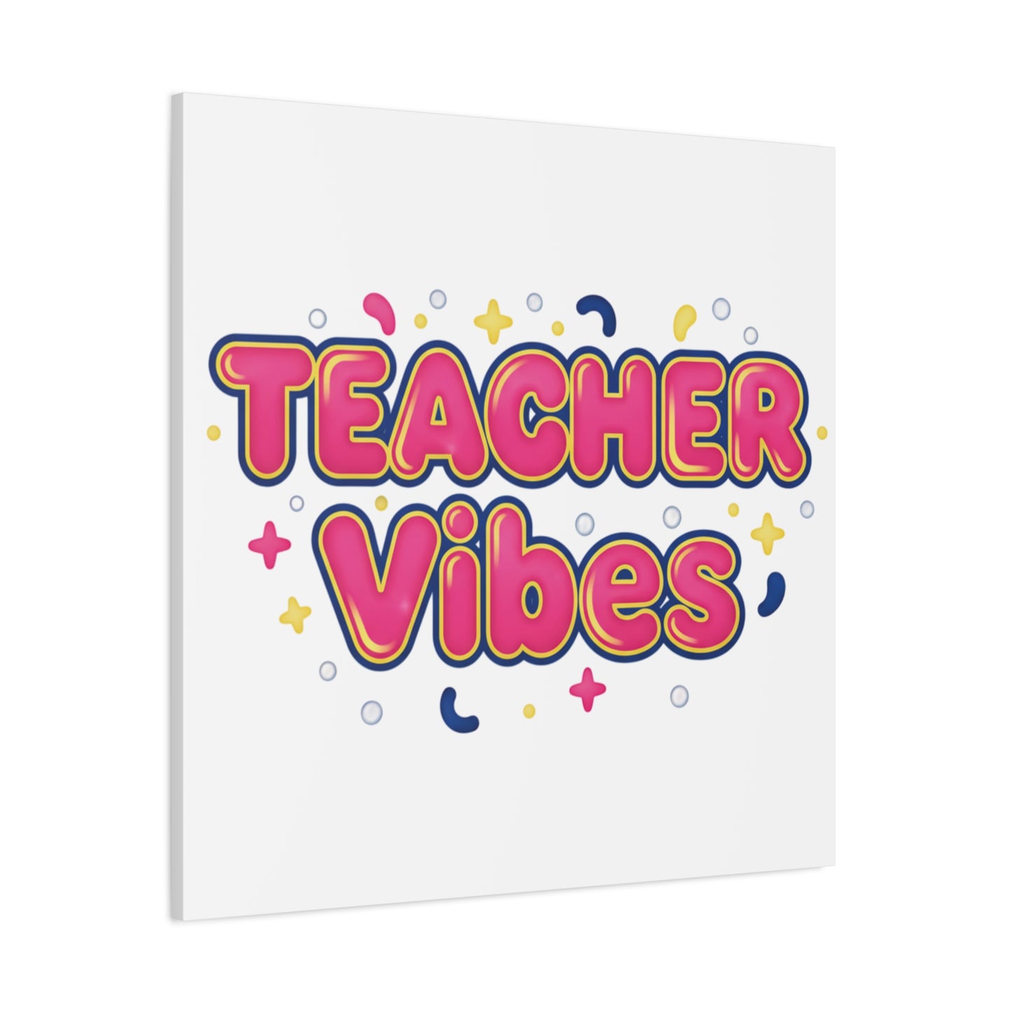 Teacher Vibes Canvas | Dopamine Decor, Neon Gradient Squishy Art