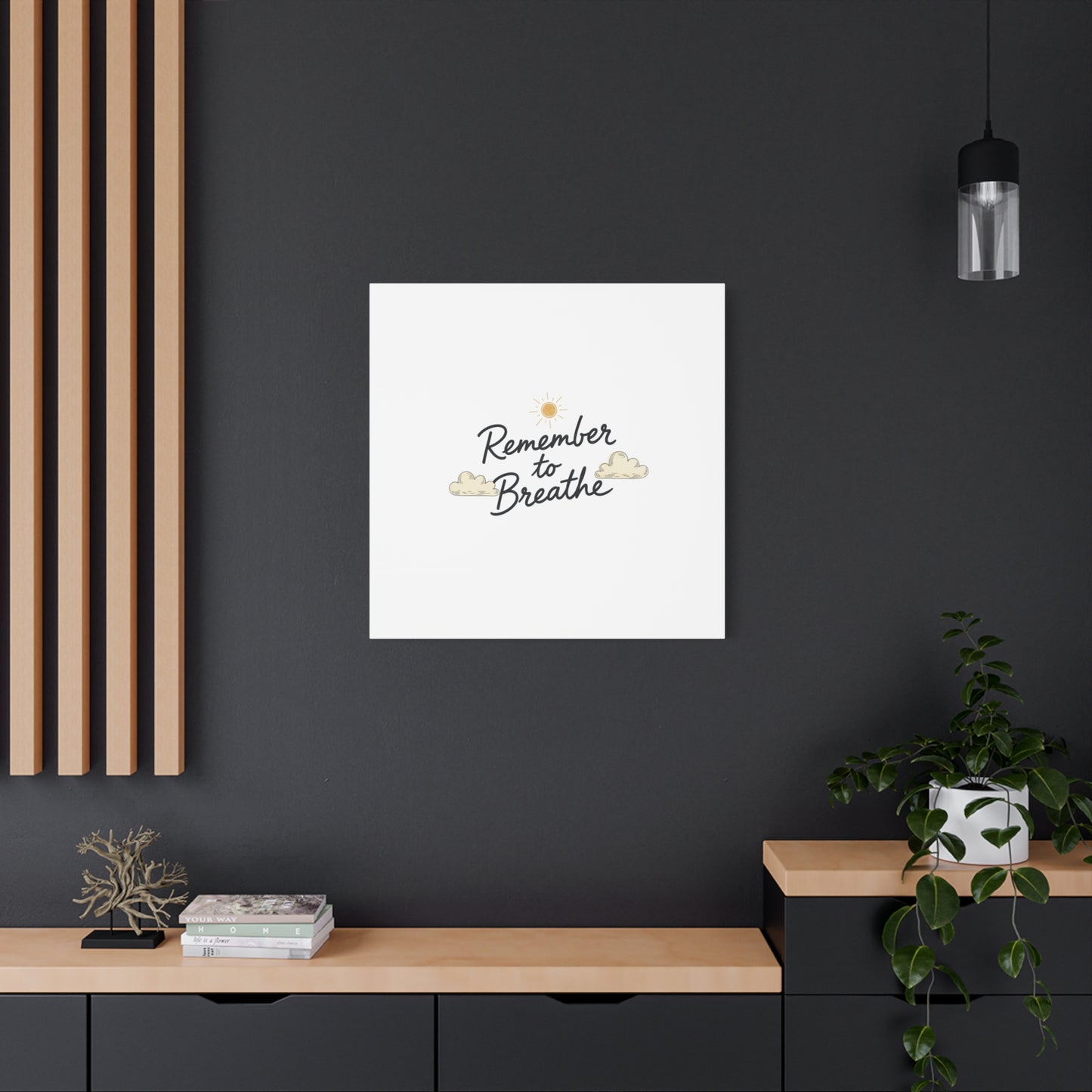 Remember to Breathe Canvas | analogue reminder, handwritten note aesthetic
