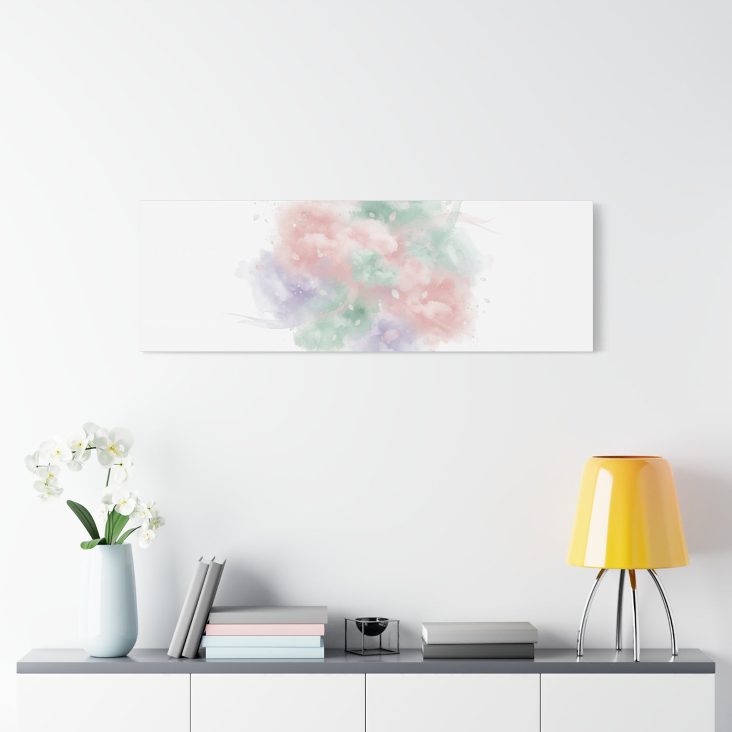 Dreamy Pastel Blossom Canvas | Matte Stretched Wall Art, pastel winter design