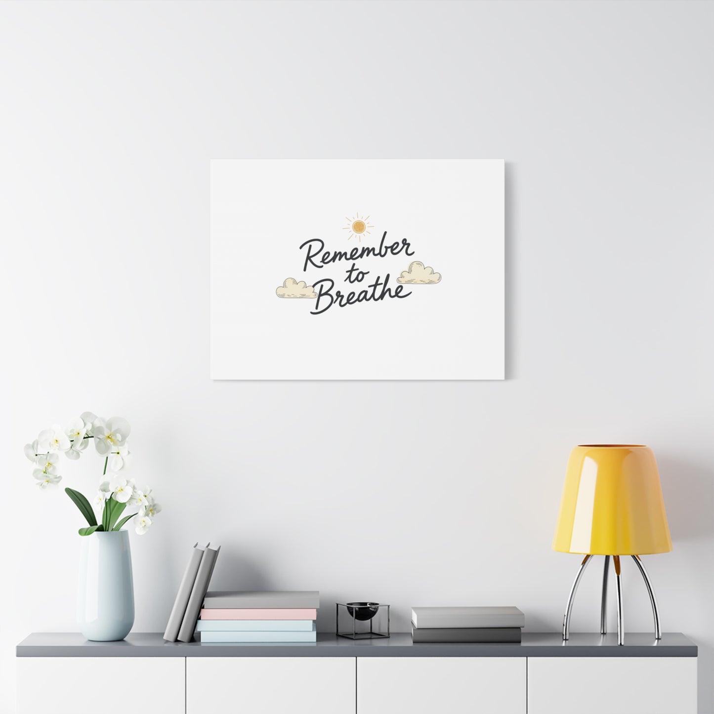 Remember to Breathe Canvas | analogue reminder, handwritten note aesthetic