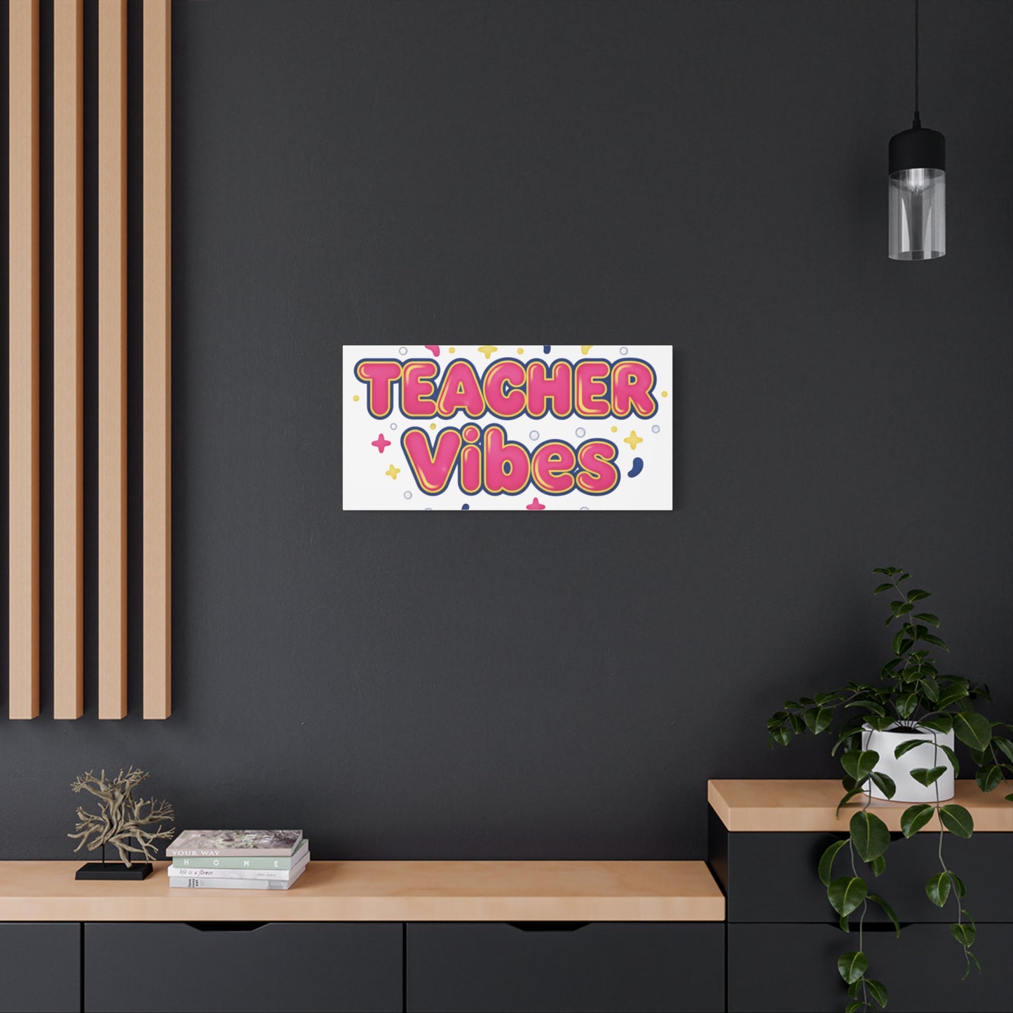 Teacher Vibes Canvas | Dopamine Decor, Neon Gradient Squishy Art