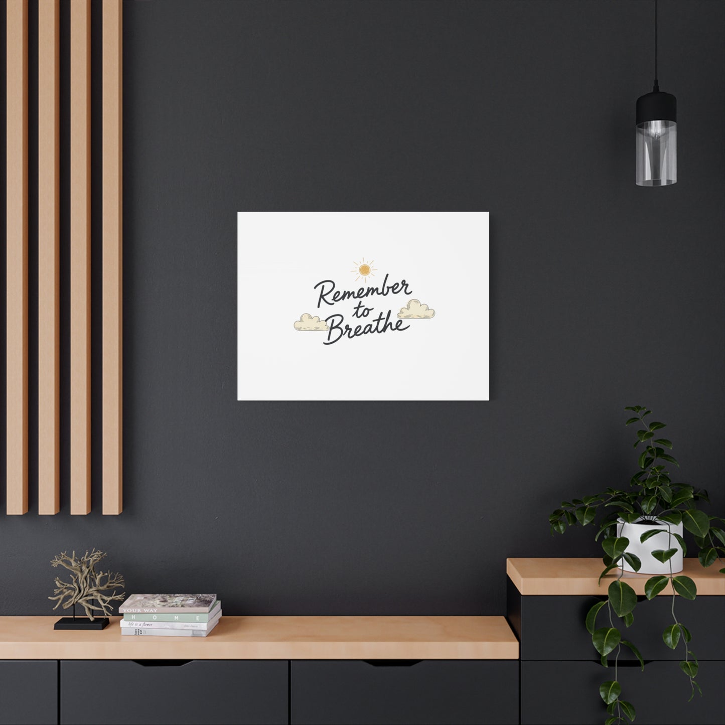 Remember to Breathe Canvas | analogue reminder, handwritten note aesthetic