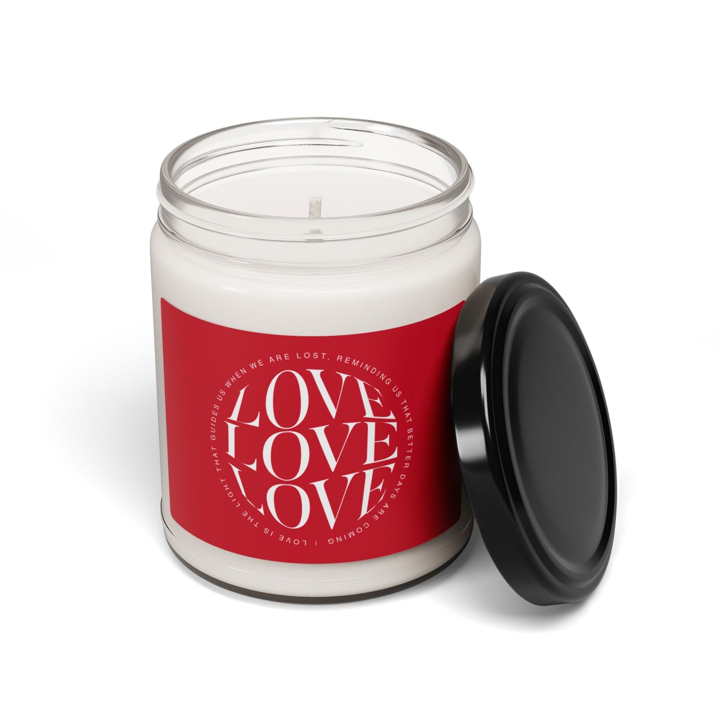 Love Soy Candle 9oz — Romantic Scented Jar Candle (LOVE Design)