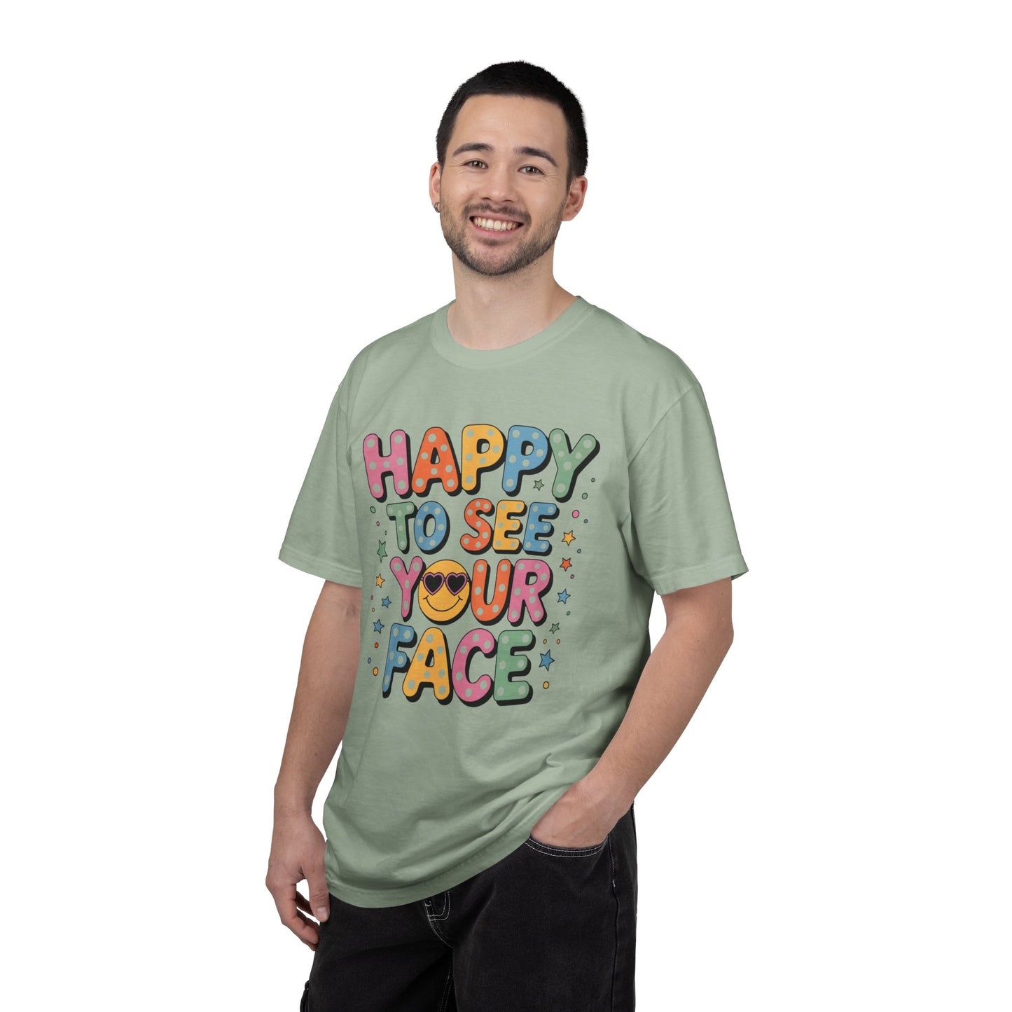 Happy to See Your Face Shirt | Teacher Shirt | Comfort Colors® 1717 Tee | Positive Classroom Shirt | Cute Teacher Gift