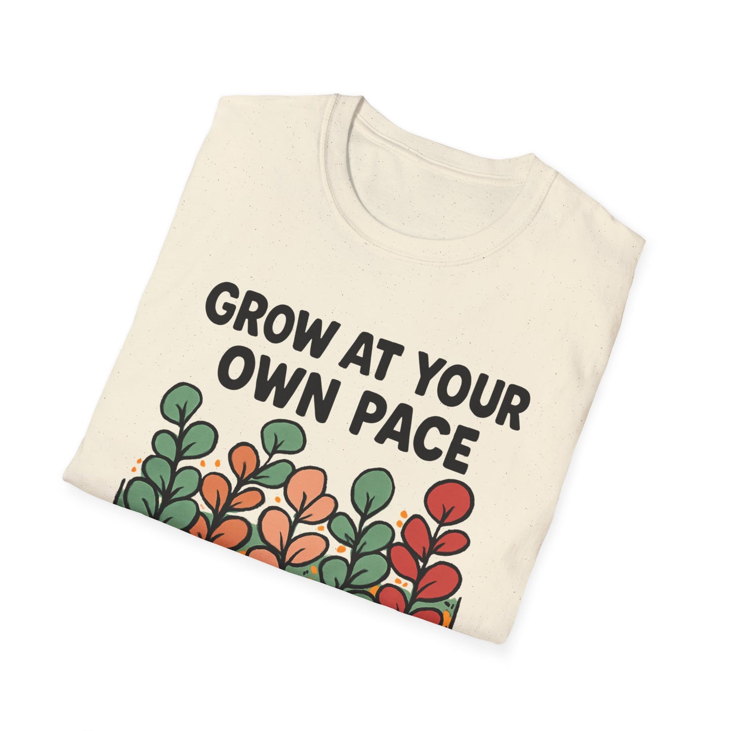Grow at Your Own Pace Shirt – Retro Floral Graphic Tee, Comfort Colors Inspired, Growth Mindset T-Shirt for Women, Teachers & Everyday Wear