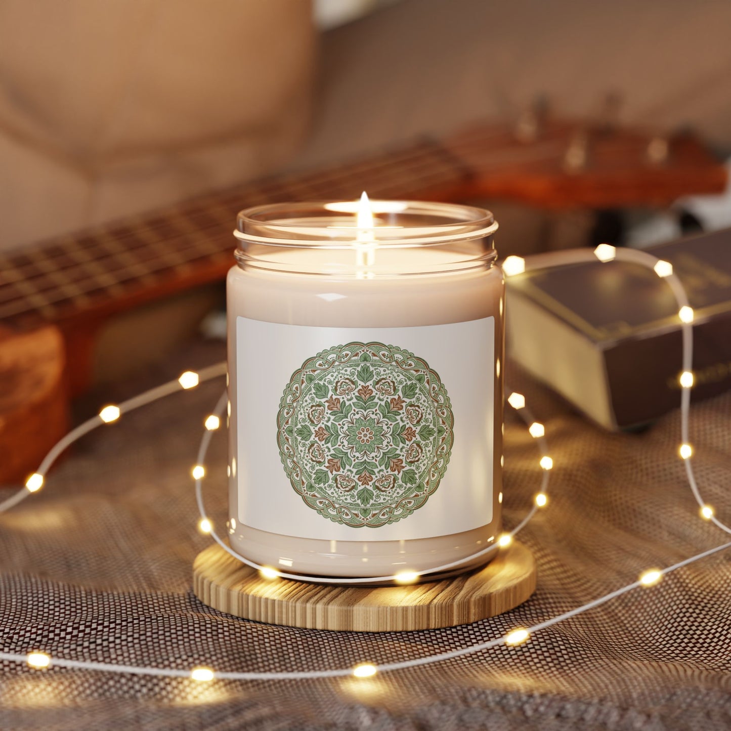 Teacher Gift Soy Candle | Classroom Calm Botanical Mandala Candle | Relaxing Home Decor for Educators | Thoughtful Teacher Appreciation Gift