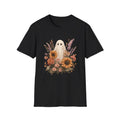 Whimsical Ghost Floral T-Shirt | Cozy, Fun Graphic Tee for Halloween, Autumn, Casual Wear, Gifts