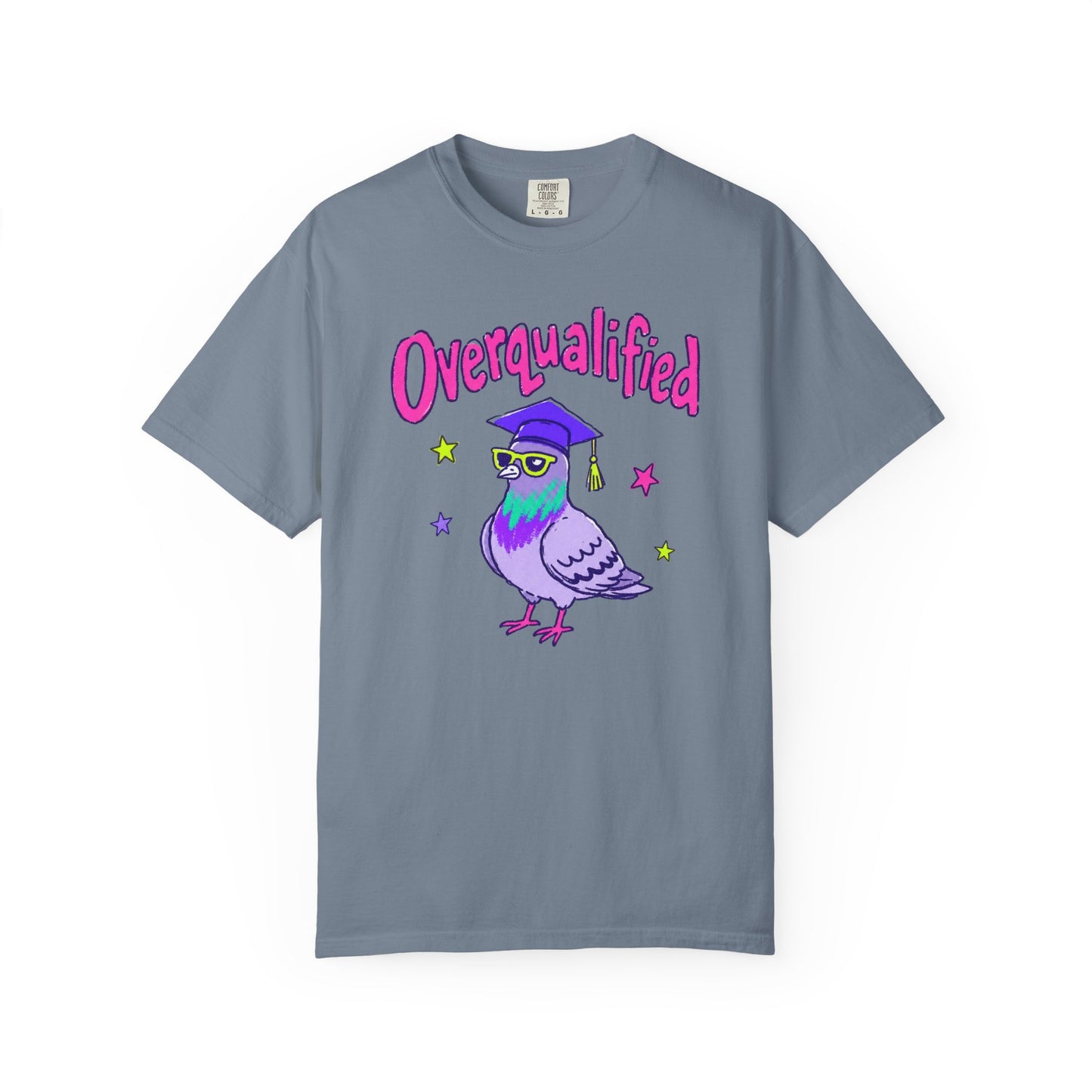 Overqualified Pigeon Graduation T-Shirt, Comfort Colors 1717