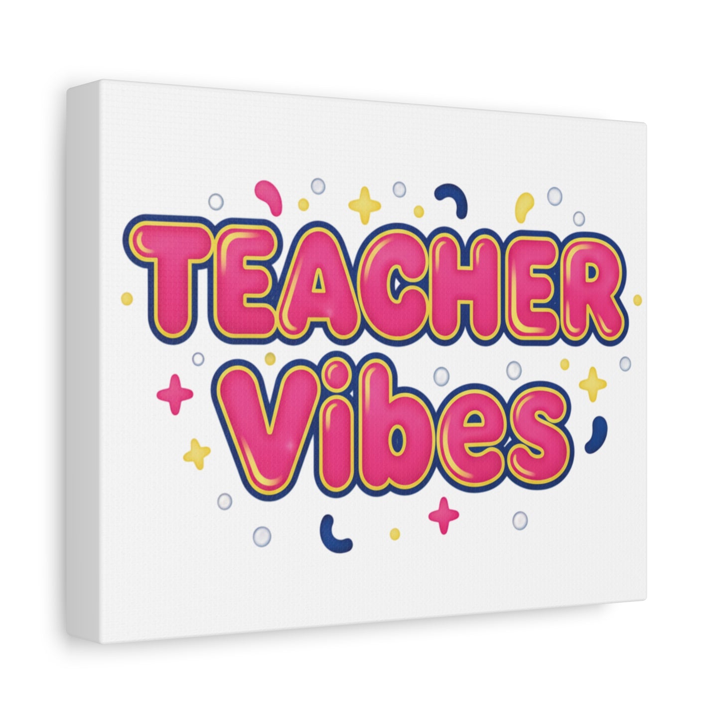 Teacher Vibes Canvas | Dopamine Decor, Neon Gradient Squishy Art