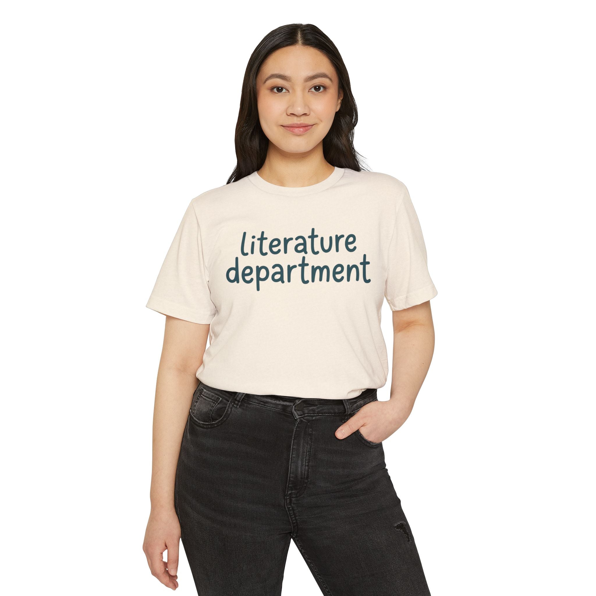 Literature Department Organic T-Shirt — Minimalist Book Lover Tee