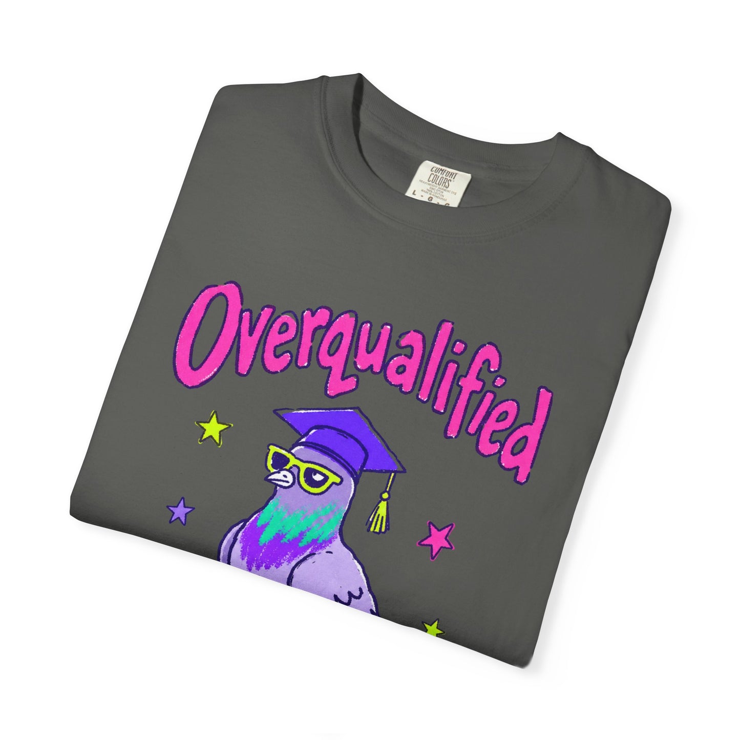 Overqualified Pigeon Graduation T-Shirt, Comfort Colors 1717