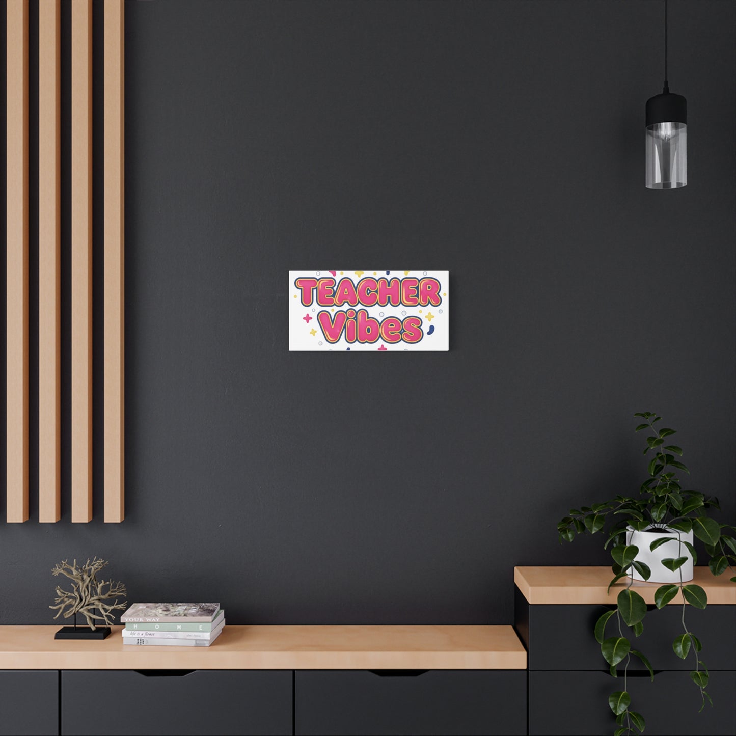 Teacher Vibes Canvas | Dopamine Decor, Neon Gradient Squishy Art