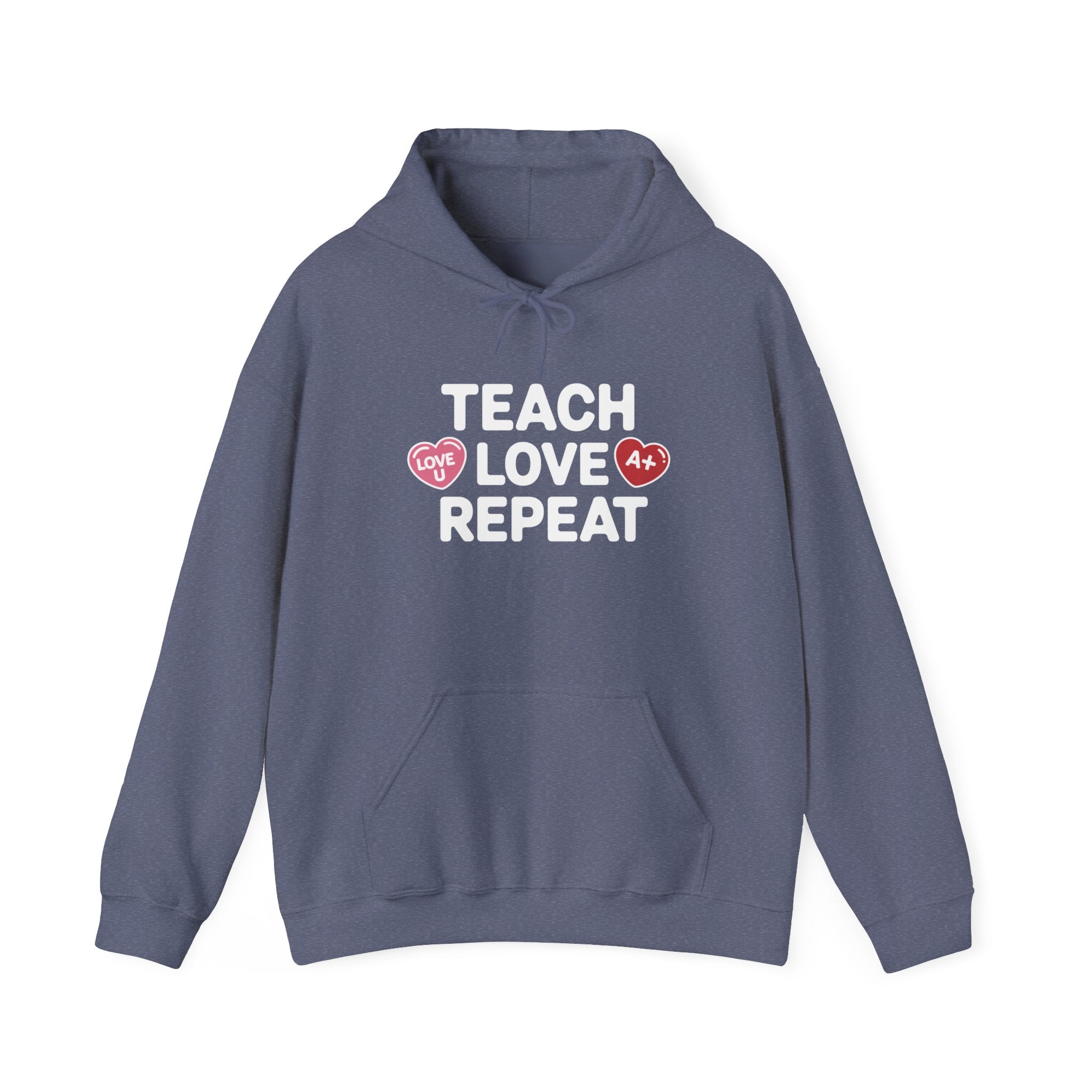 Teacher Hoodie — "Teach Love Repeat" Cozy Educator Sweatshirt