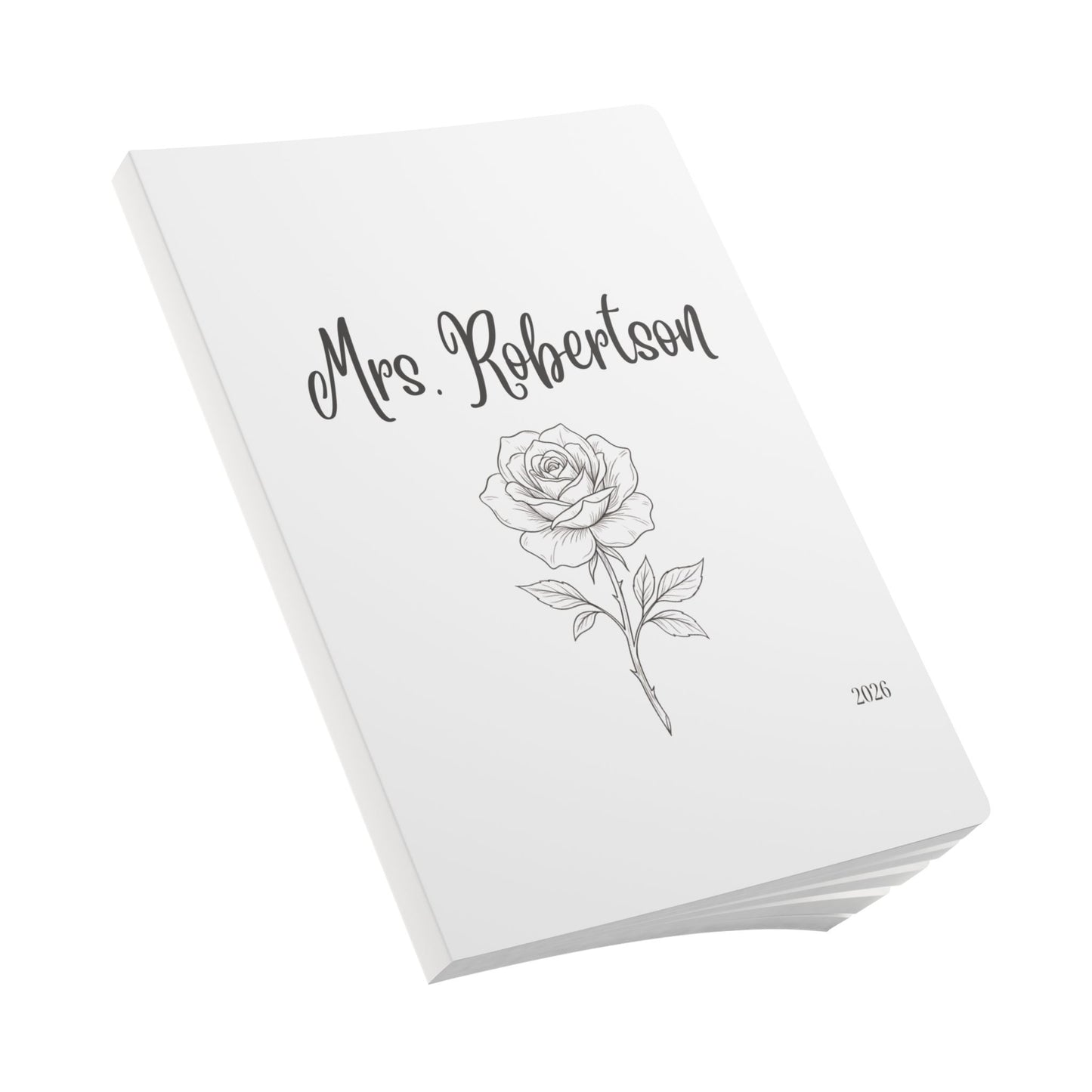 Personalized Name Floral Softcover Journal
