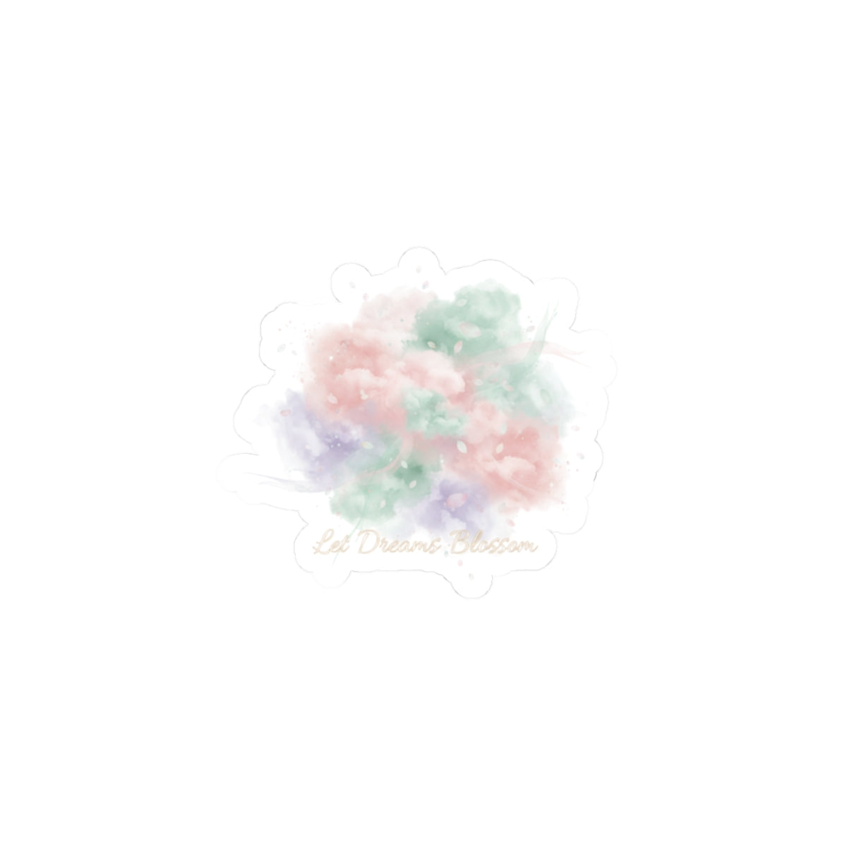 Dreamy Pastel Cloud Kiss-Cut Stickers | pastel winter design, dreamy gradient